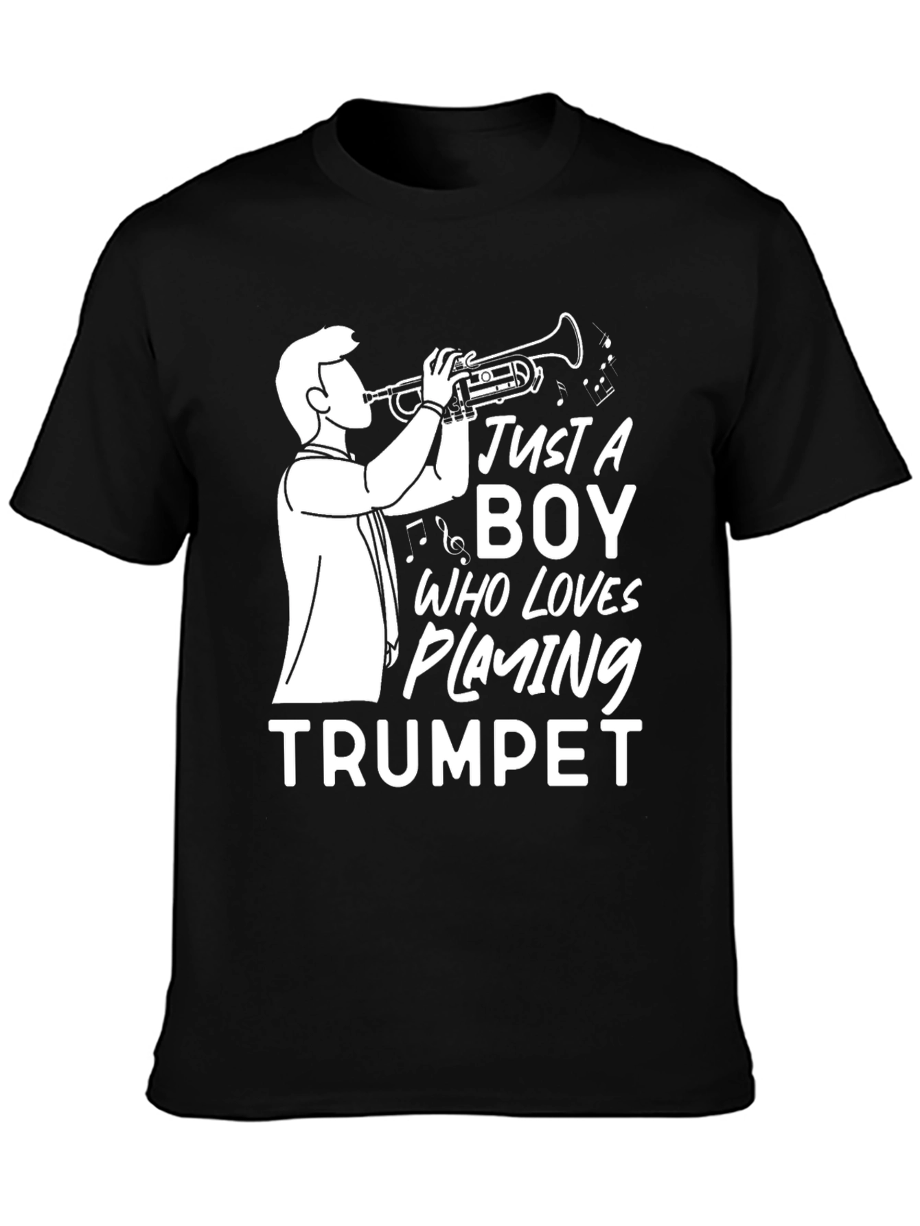 Just a Boy Who Loves Playing Trumpet Graphic Tee