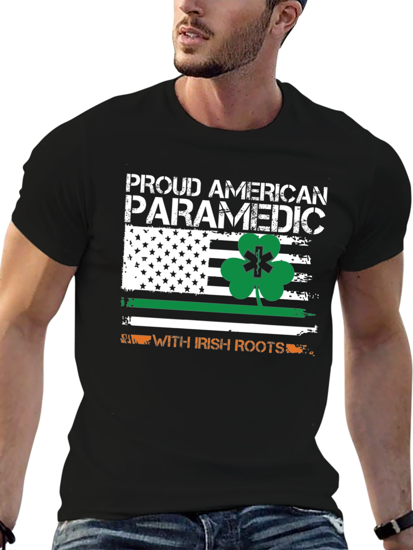 Proud American Paramedic with Irish Roots T-Shirt