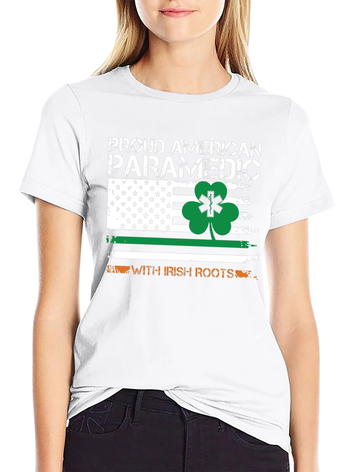 Proud American Paramedic with Irish Roots T-Shirt