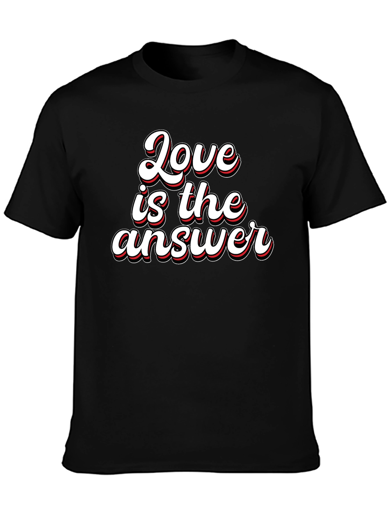 Love is the Answer Graphic T-Shirt - Black