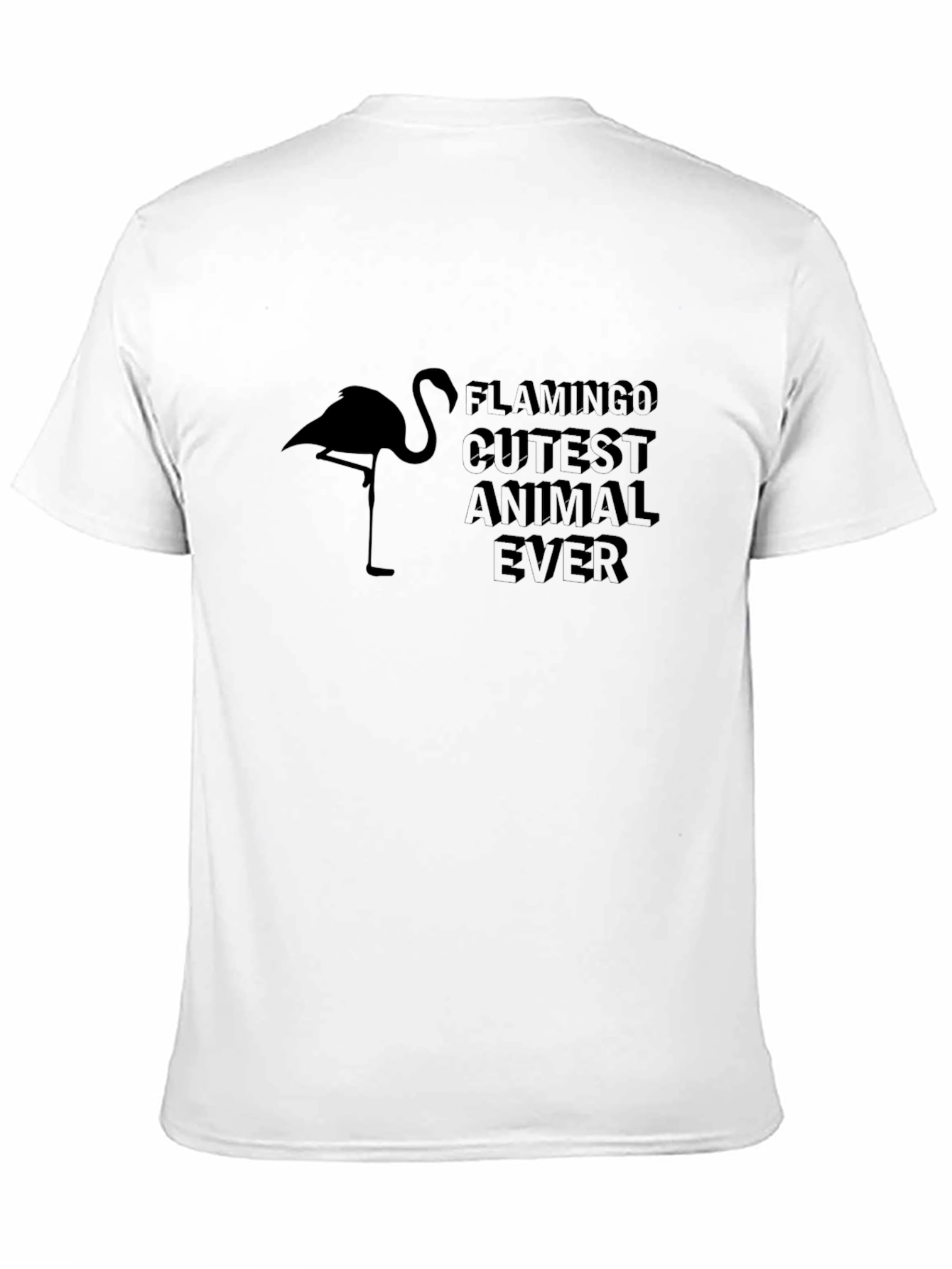 Flamingo Cutest Animal Ever Black T-Shirt