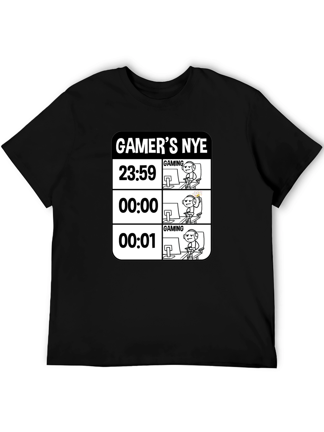 Gamers NYE T-Shirt - New Years Eve Gaming Tee