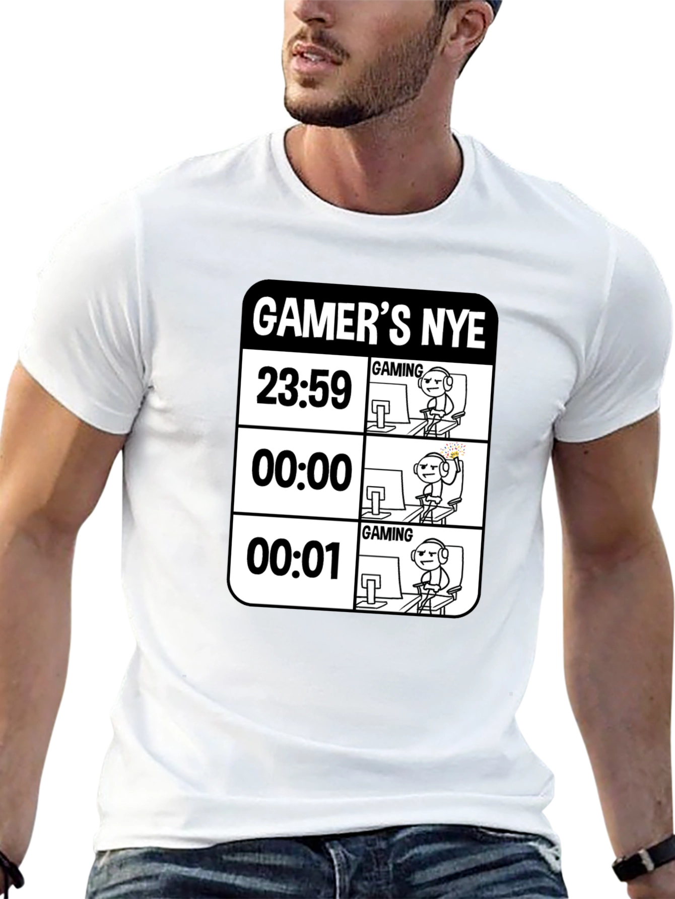 Gamers NYE T-Shirt - New Years Eve Gaming Tee