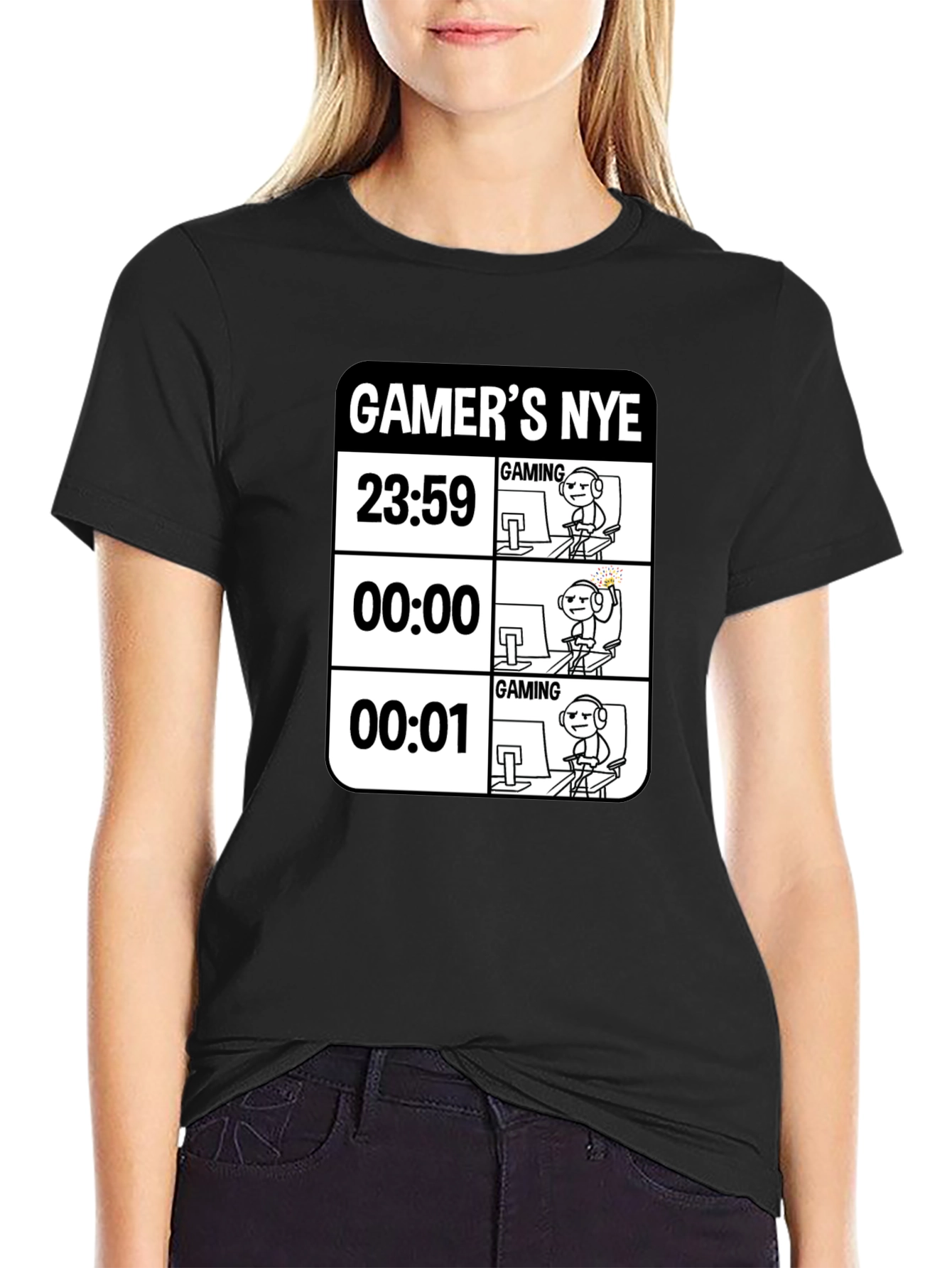 Gamers NYE T-Shirt - New Years Eve Gaming Tee