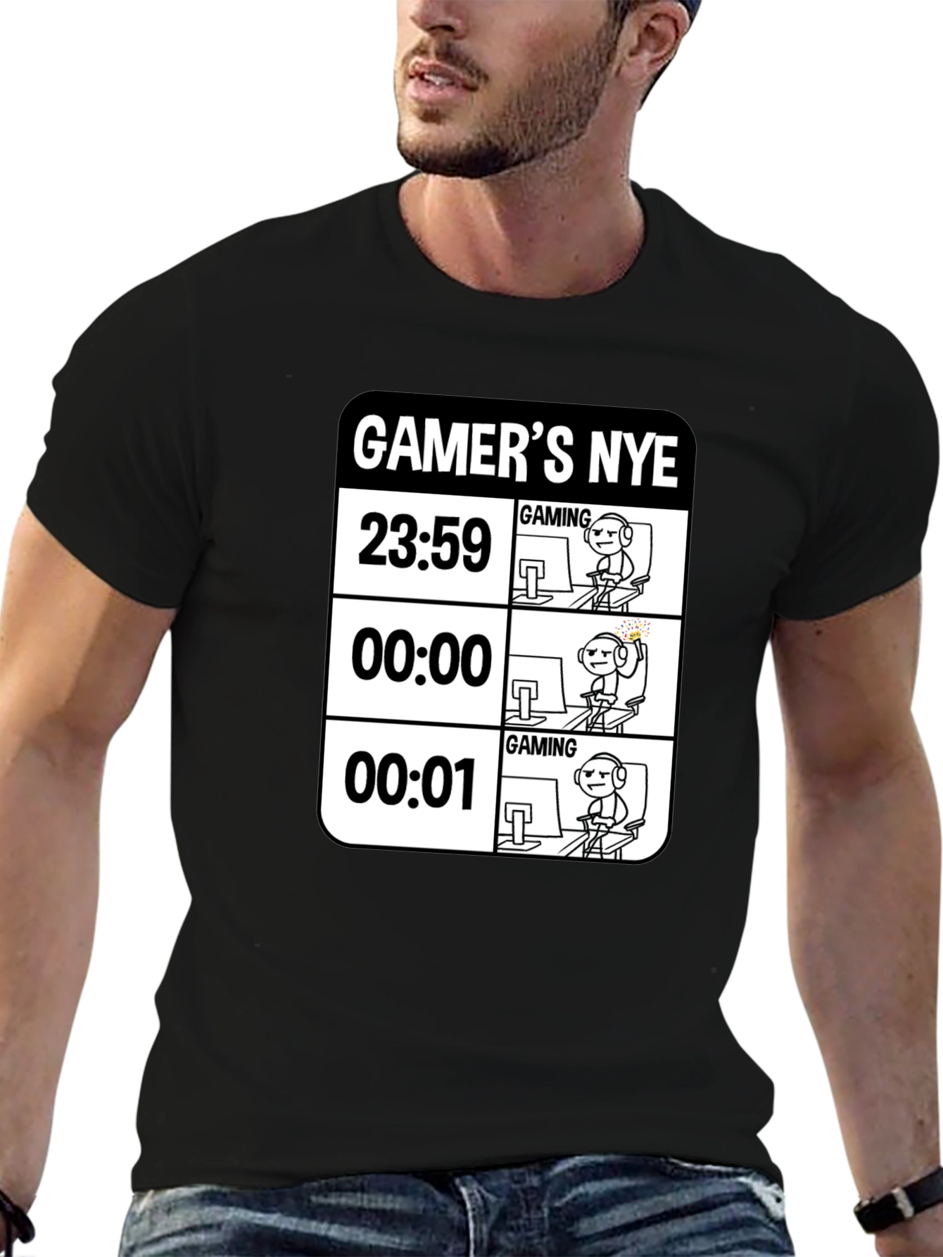 Gamers NYE T-Shirt - New Years Eve Gaming Tee