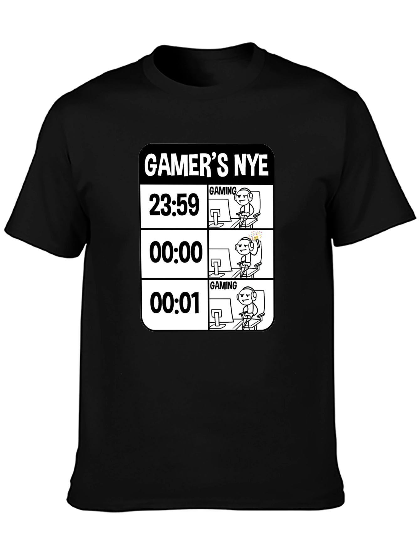 Gamers NYE T-Shirt - New Years Eve Gaming Tee