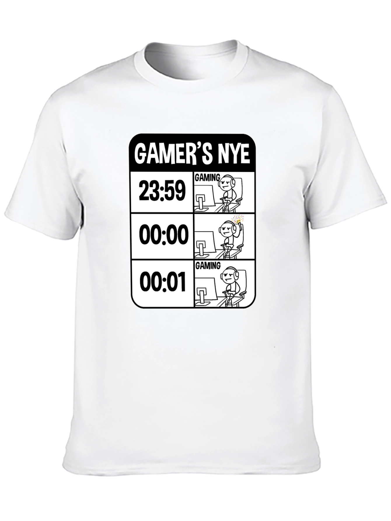 Gamers NYE T-Shirt - New Years Eve Gaming Tee