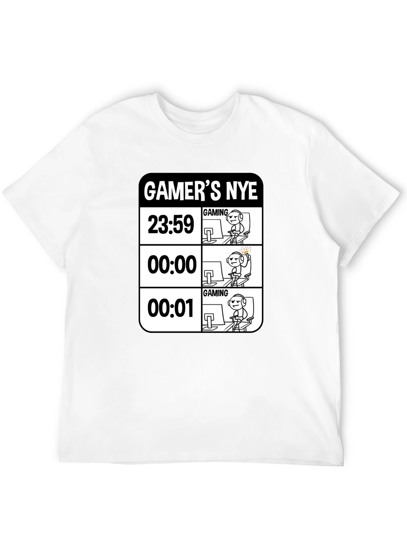 Gamers NYE T-Shirt - New Years Eve Gaming Tee