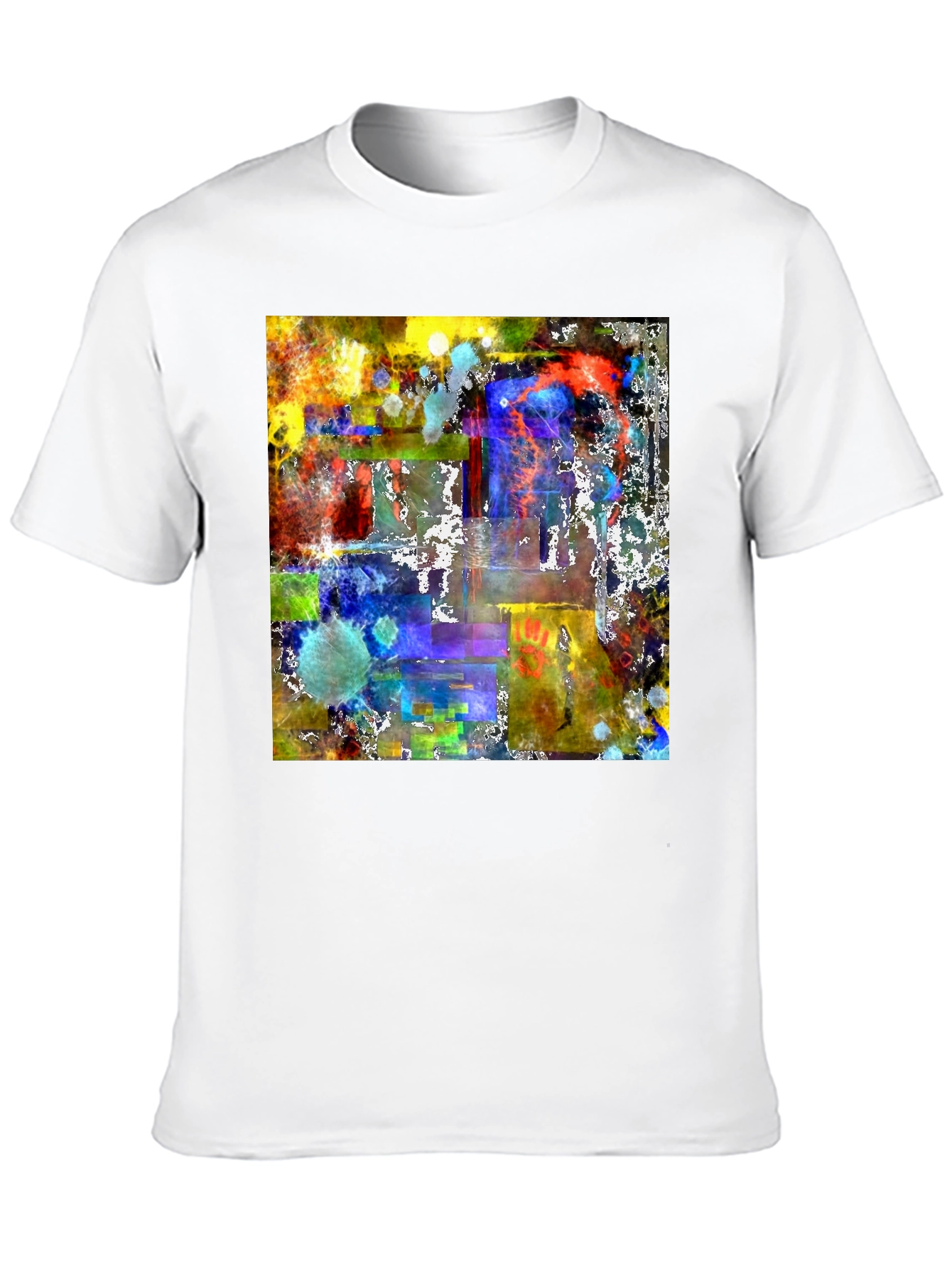 Abstract Art Graphic Tee - Mens Black T-Shirt