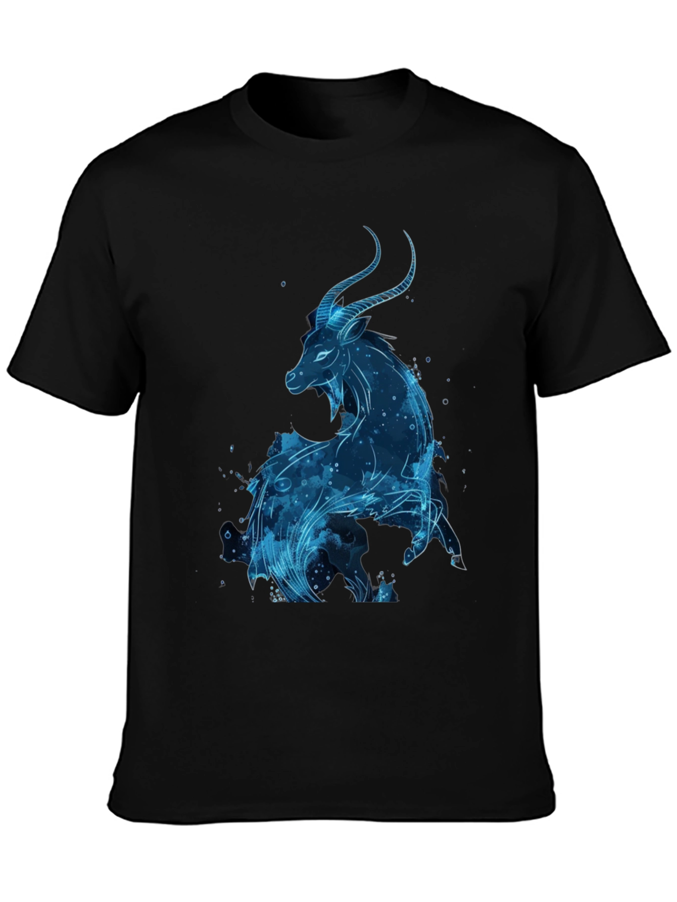 Capricorn Zodiac Black T-Shirt