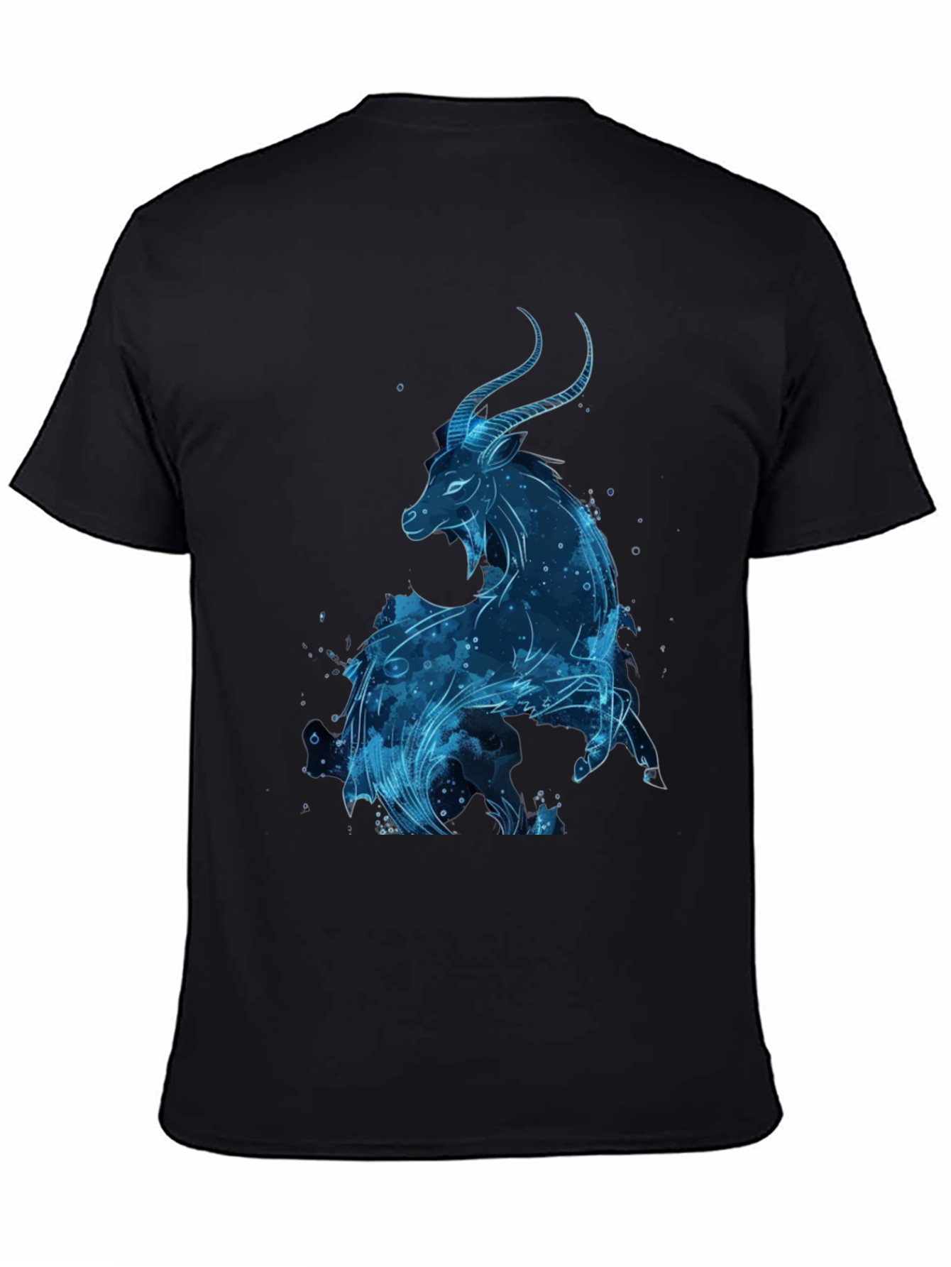 Capricorn Zodiac Black T-Shirt