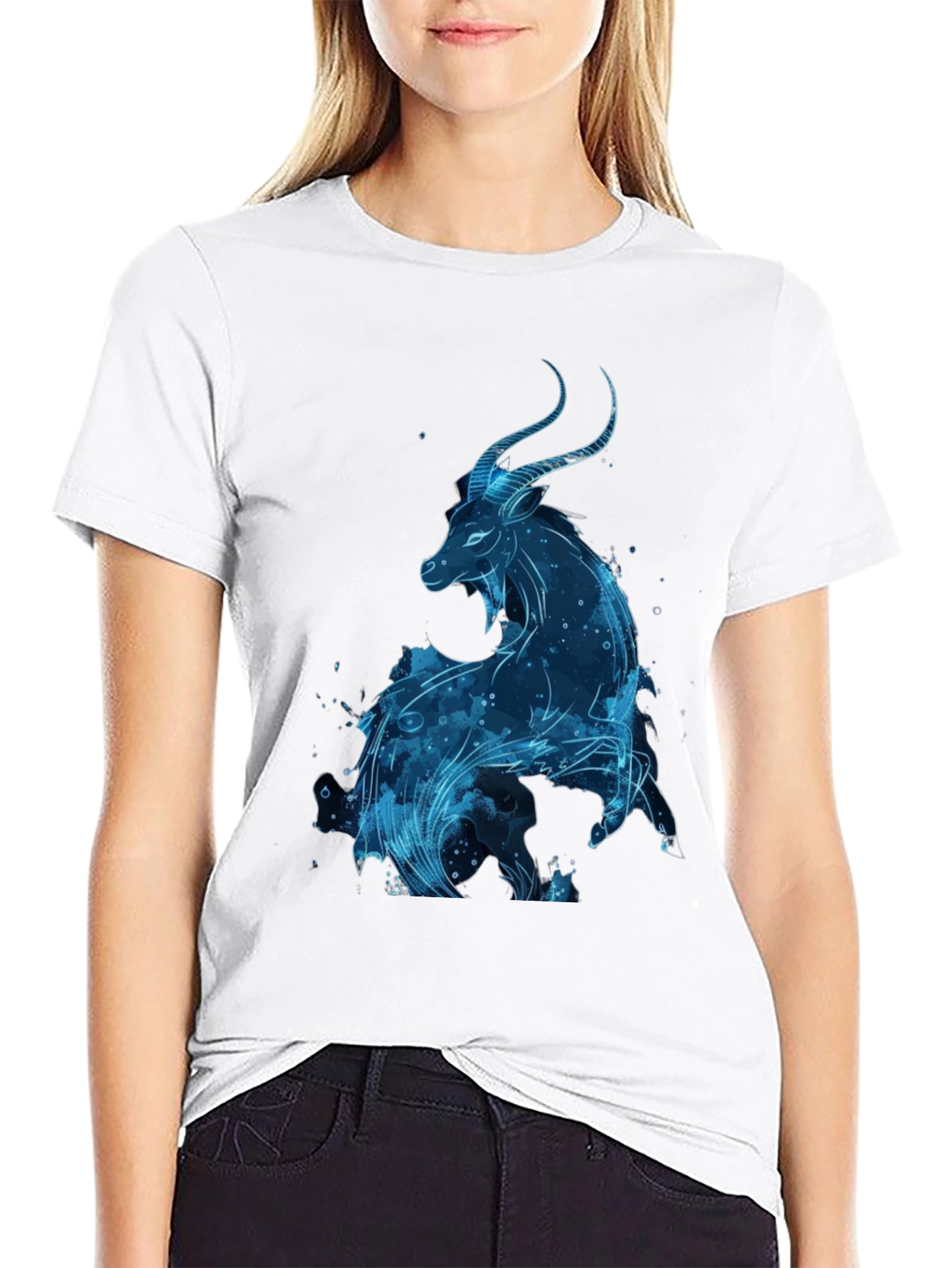 Capricorn Zodiac Black T-Shirt