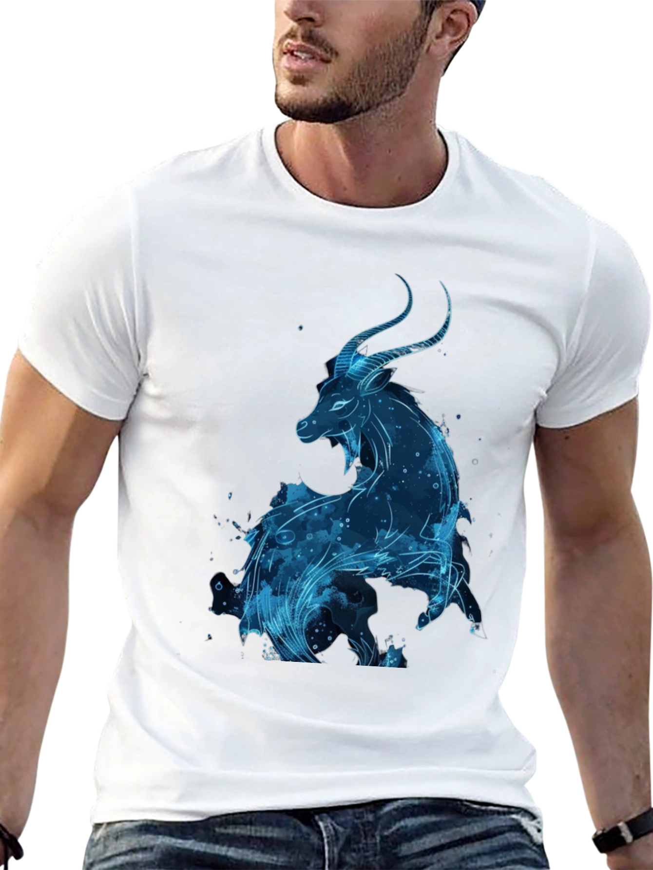 Capricorn Zodiac Black T-Shirt
