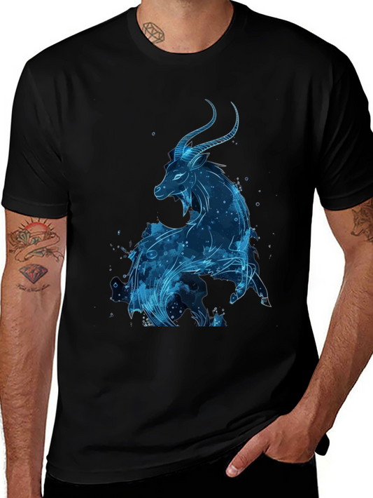Capricorn Zodiac Black T-Shirt