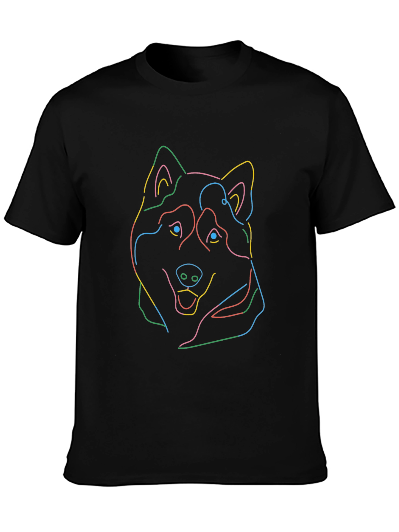 Dog Graphic Tee - Modern Line Art Design