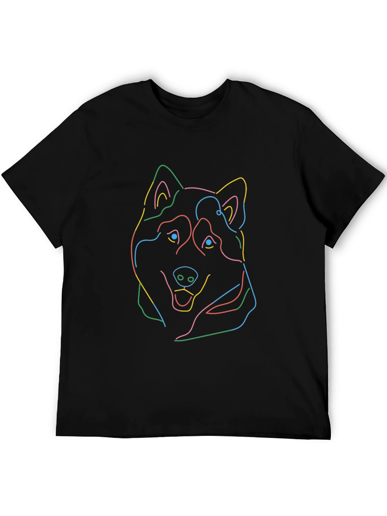 Dog Graphic Tee - Modern Line Art Design
