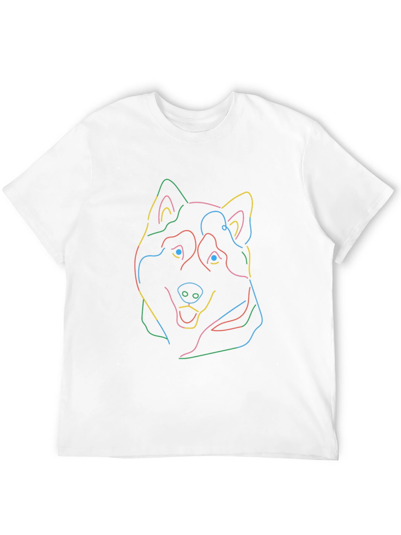 Dog Graphic Tee - Modern Line Art Design
