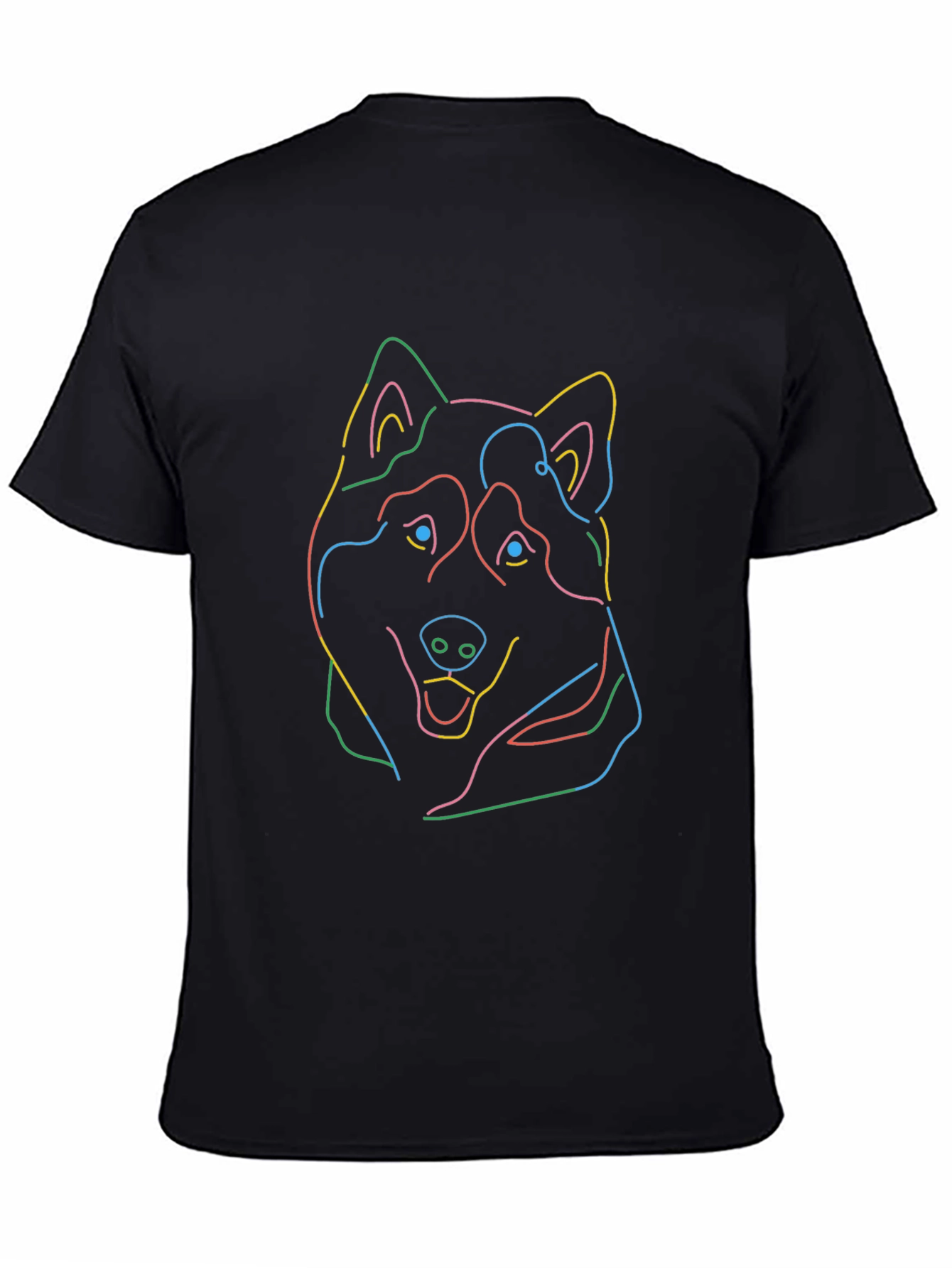Dog Graphic Tee - Modern Line Art Design