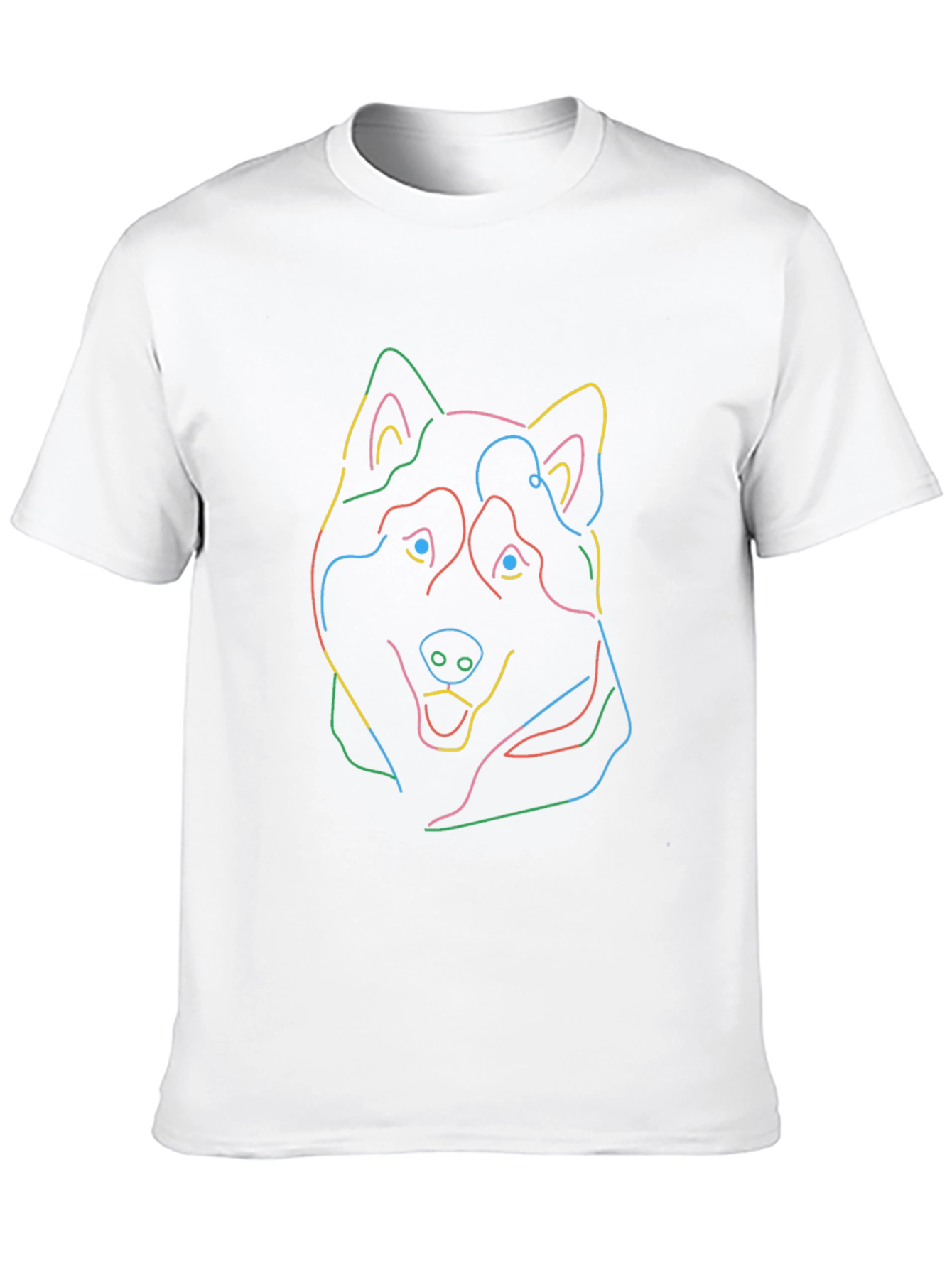 Dog Graphic Tee - Modern Line Art Design