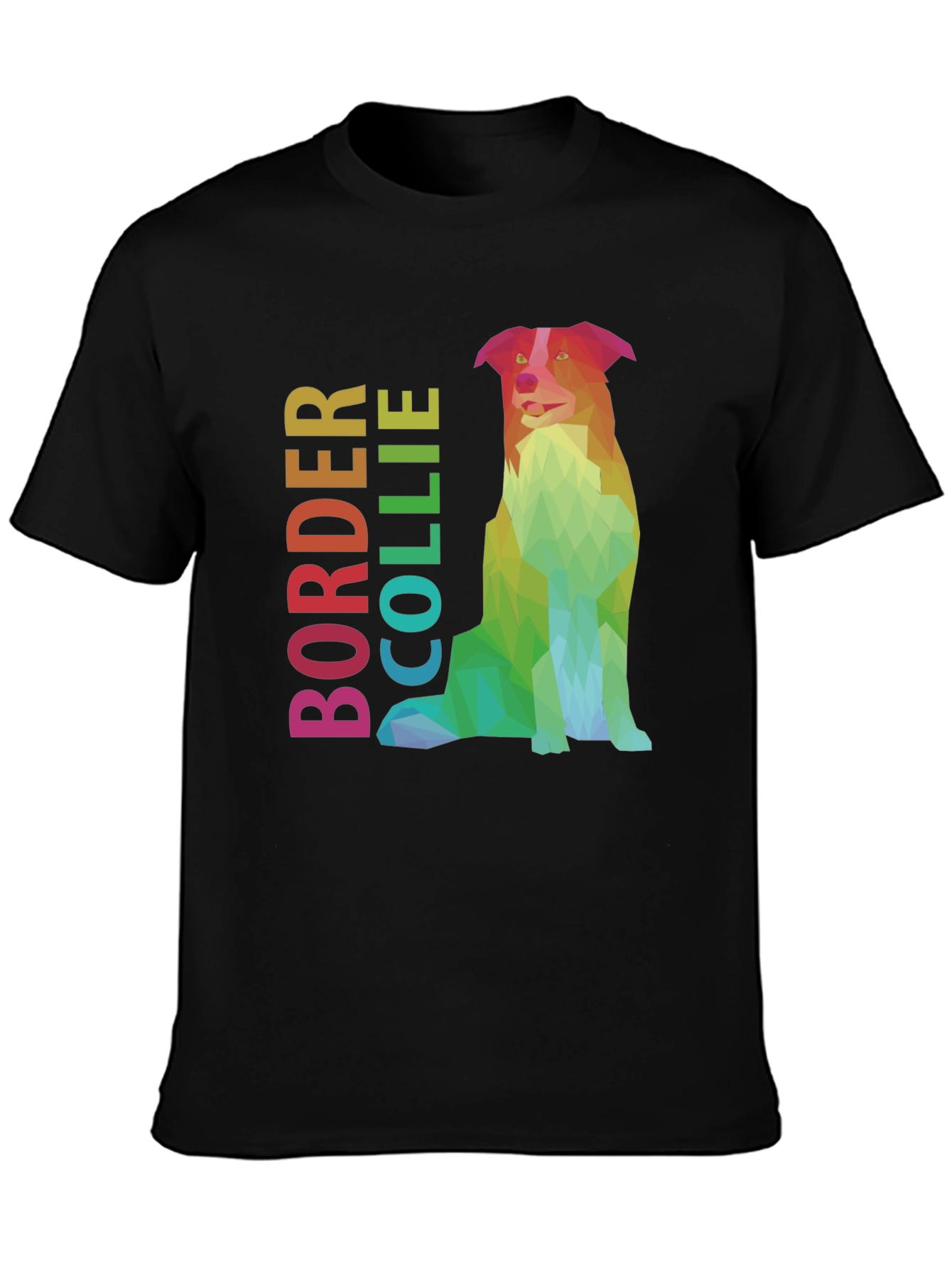 Geometric Border Collie Graphic Tee