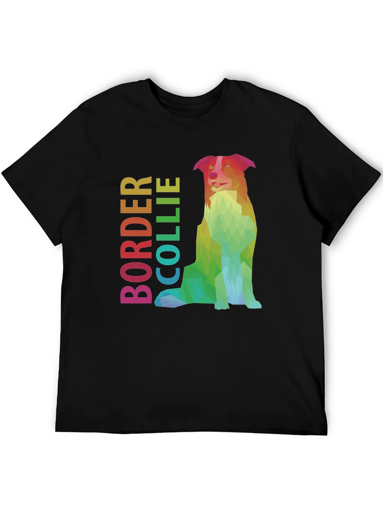 Geometric Border Collie Graphic Tee