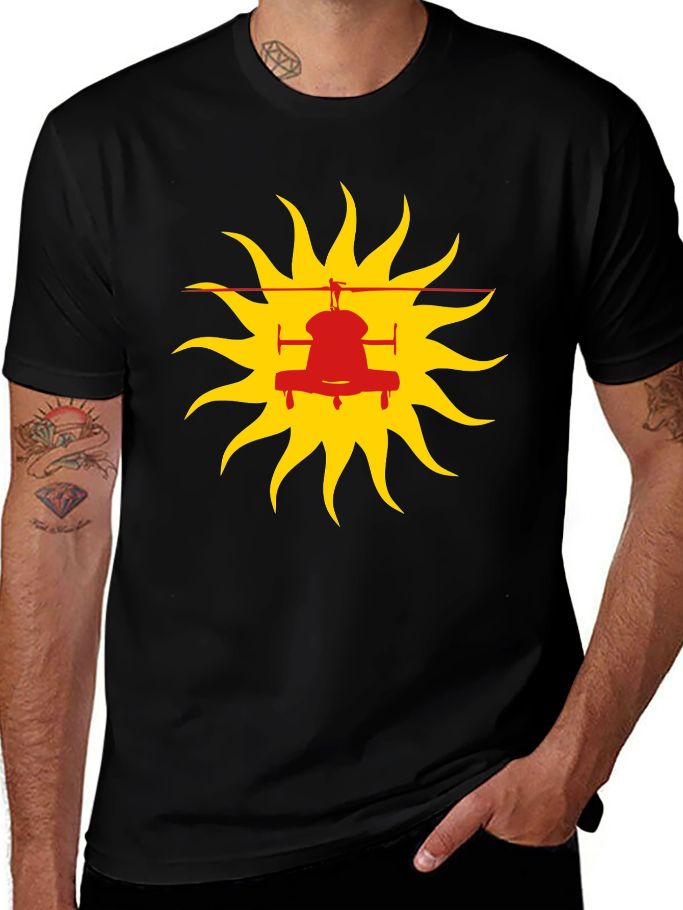 Helicopter Sun Graphic Tee