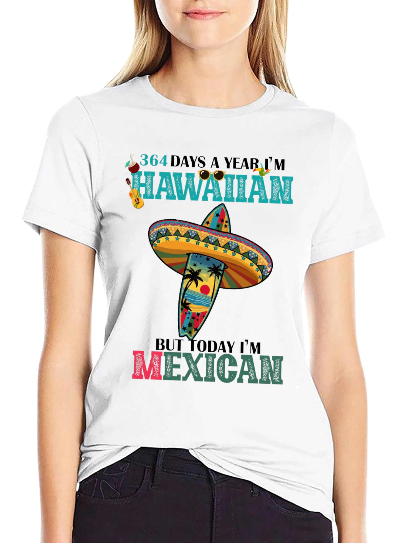 Hawaiian Sombrero T-Shirt - Mexicali Vibes