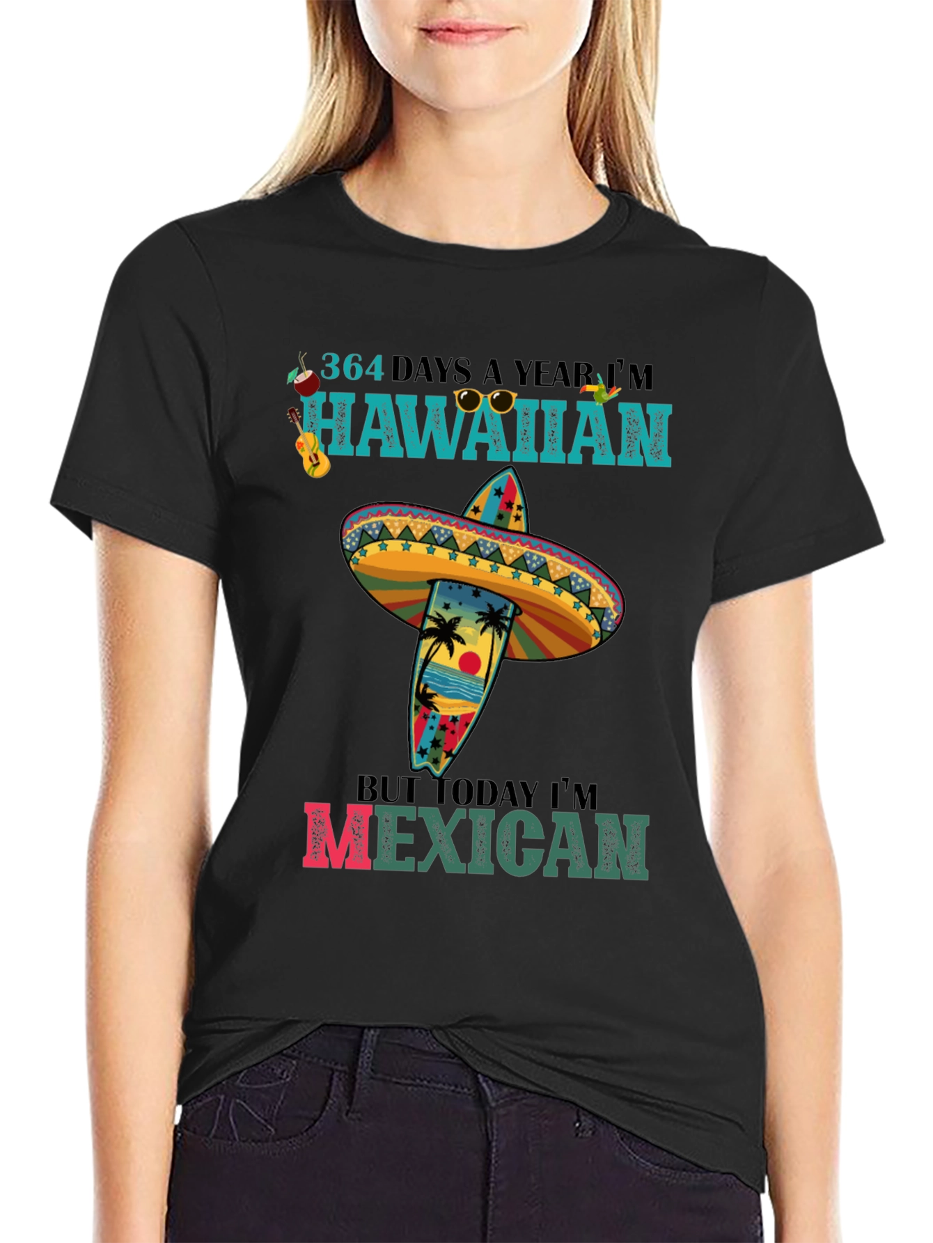 Hawaiian Sombrero T-Shirt - Mexicali Vibes
