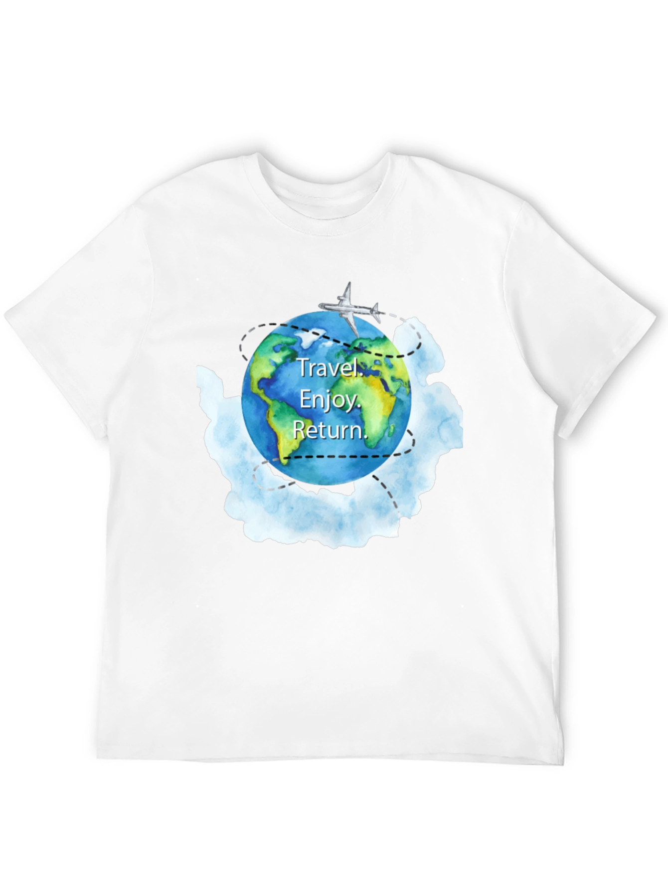 Travel The World T-Shirt | Airplane Earth Design