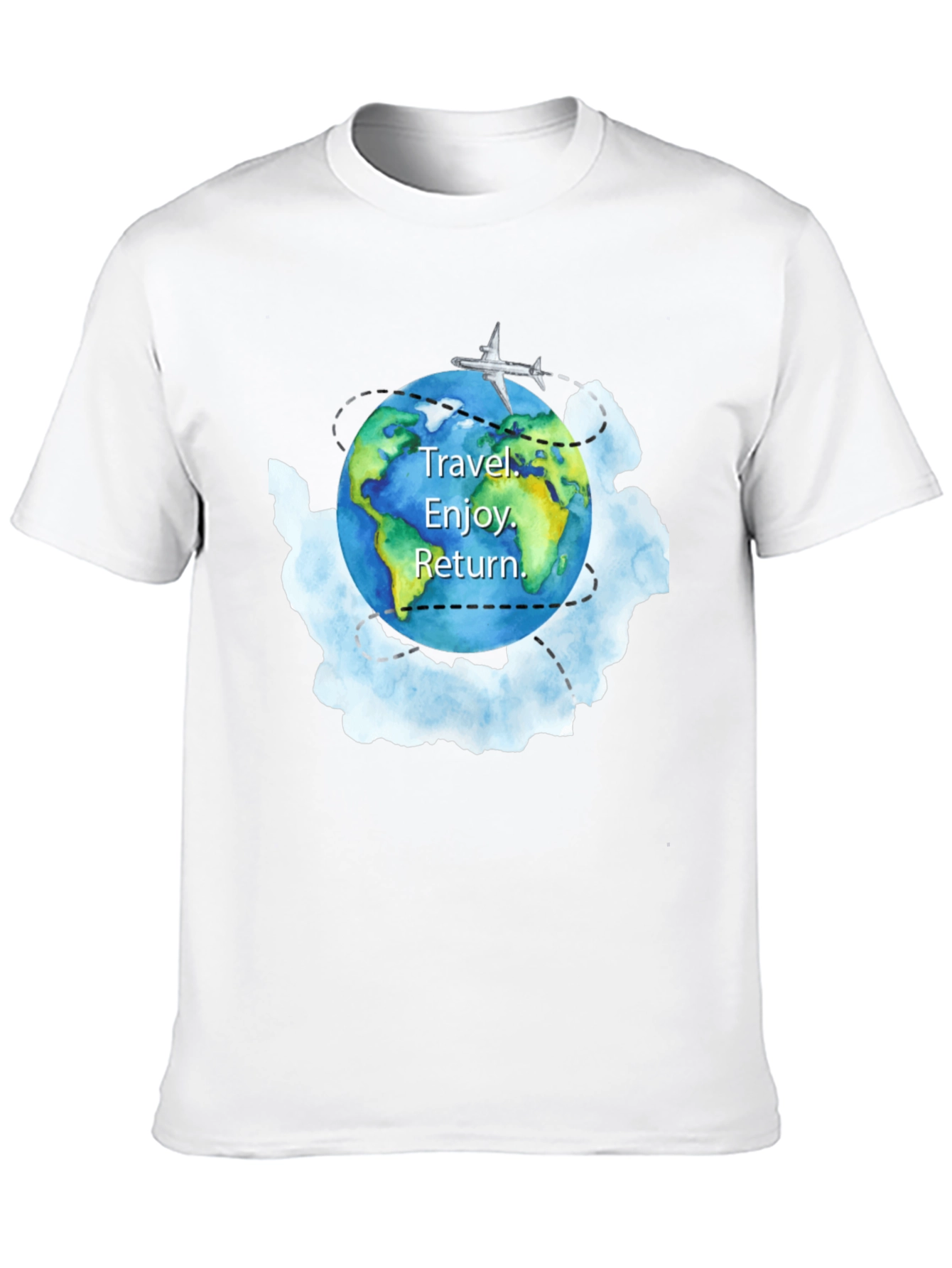 Travel The World T-Shirt | Airplane Earth Design