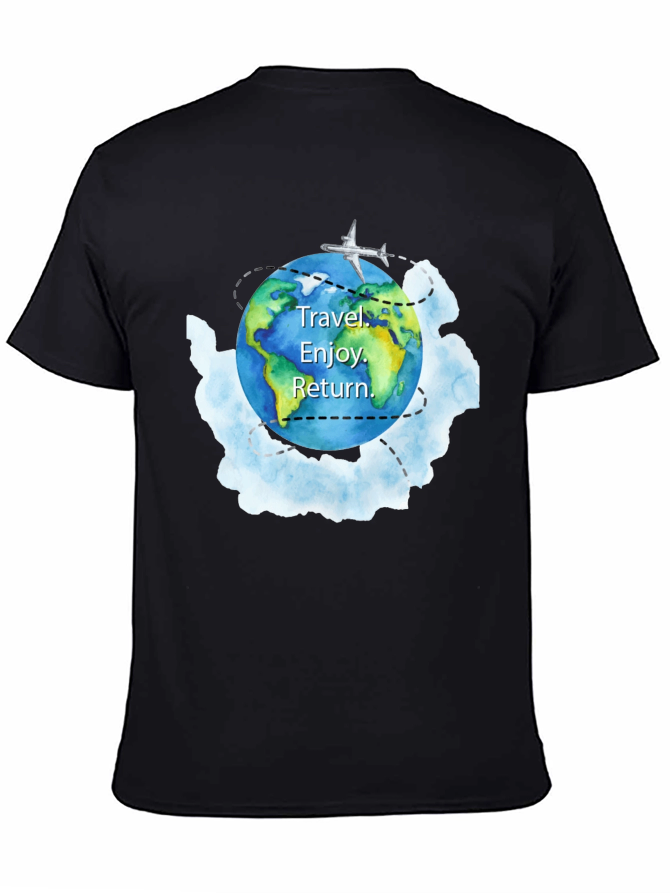 Travel The World T-Shirt | Airplane Earth Design