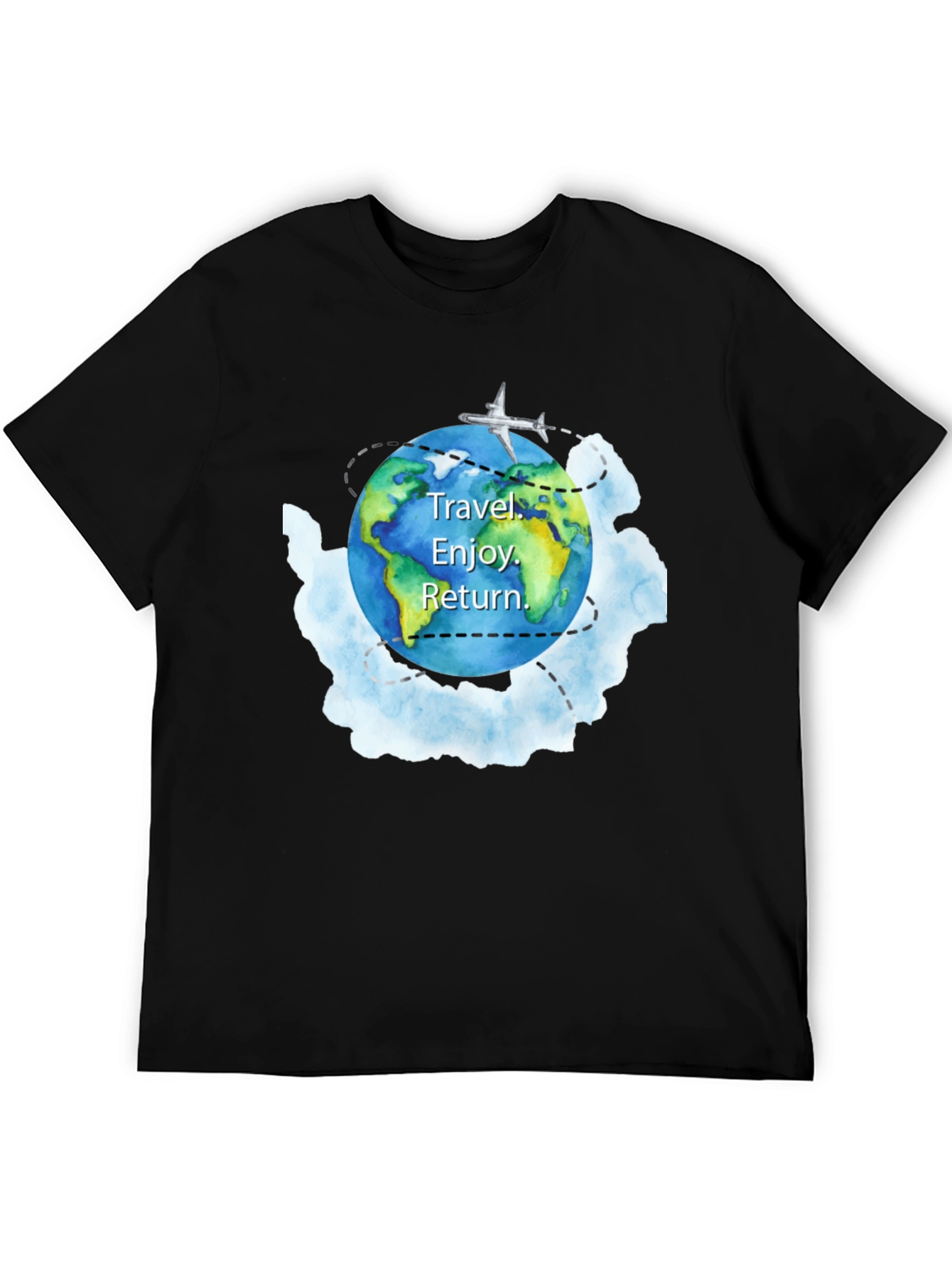 Travel The World T-Shirt | Airplane Earth Design
