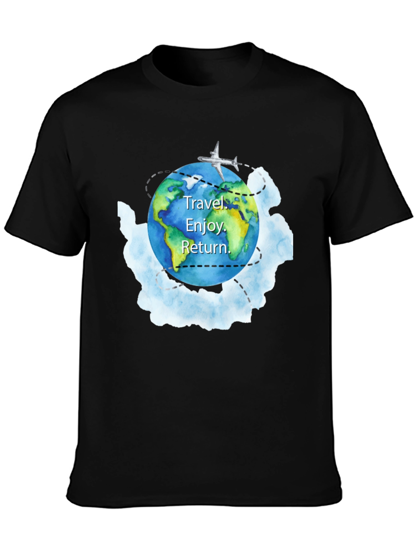 Travel The World T-Shirt | Airplane Earth Design