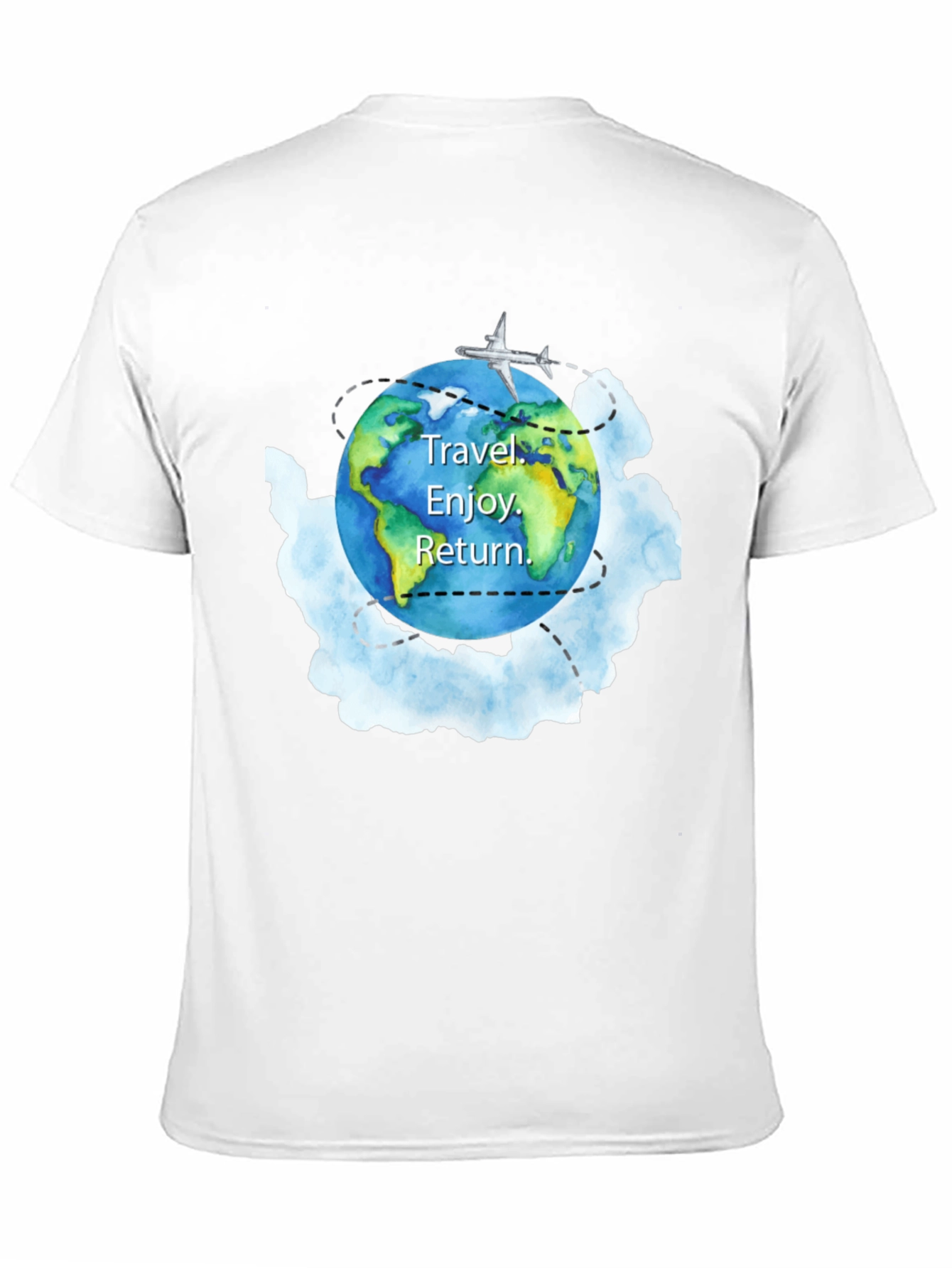 Travel The World T-Shirt | Airplane Earth Design