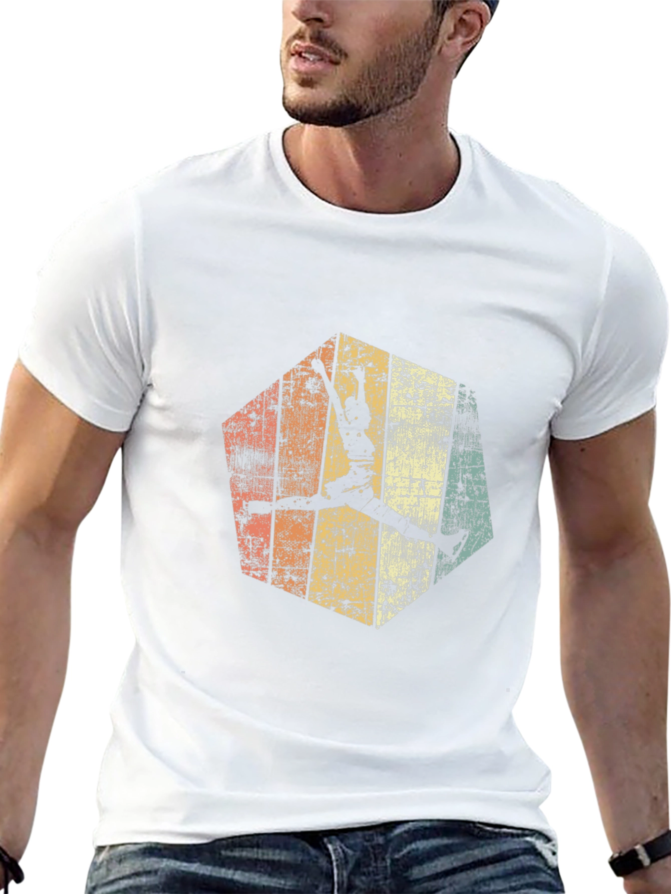 Retro Basketball Graphic Tee - Black