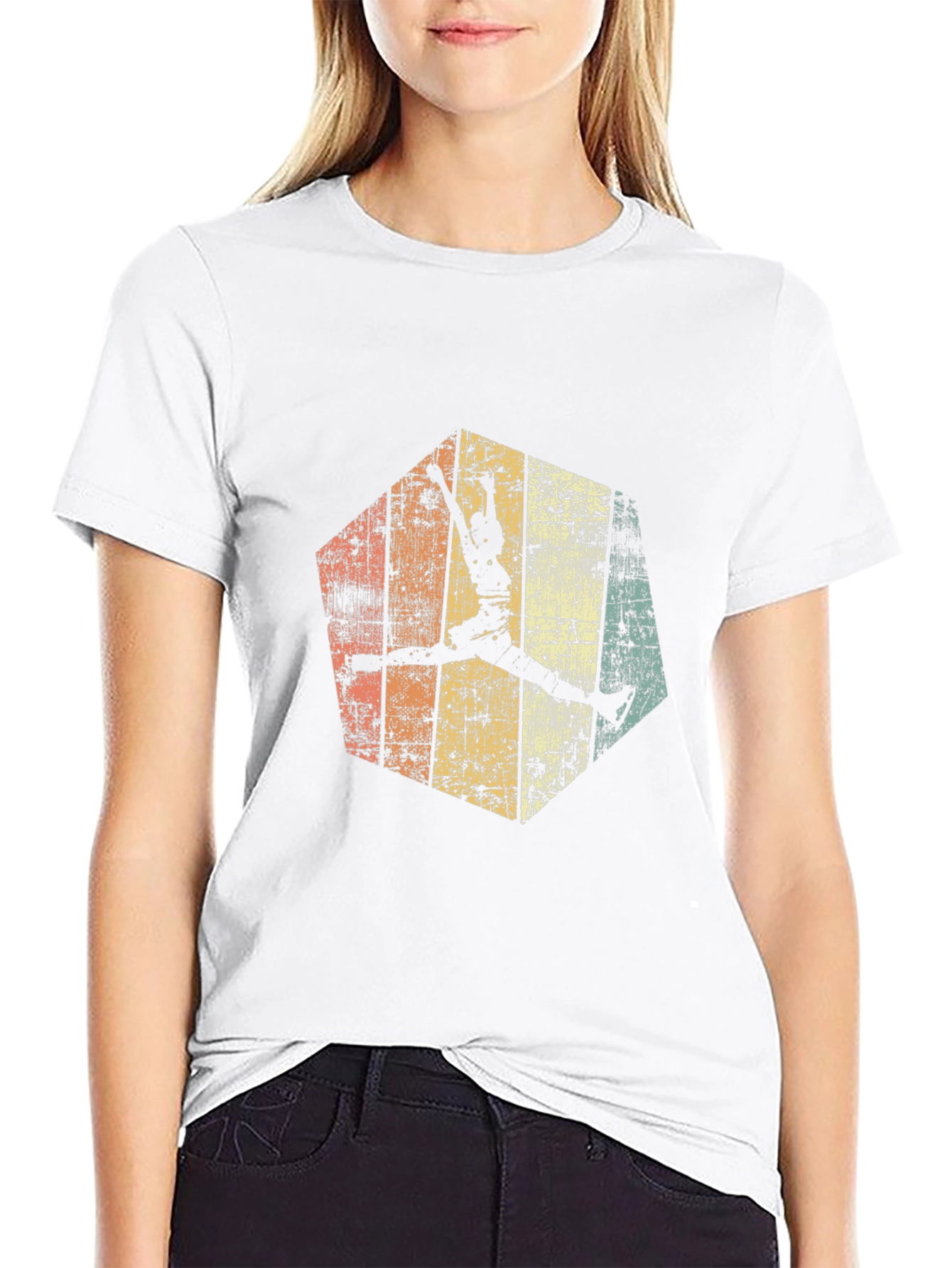 Retro Basketball Graphic Tee - Black