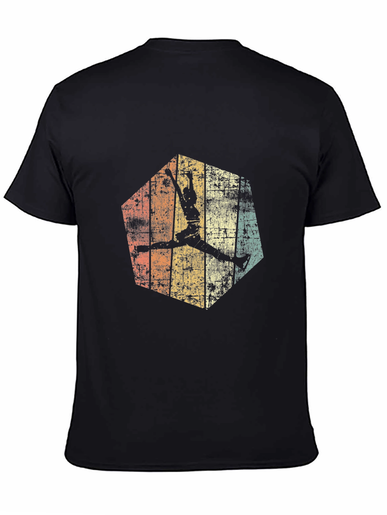 Retro Basketball Graphic Tee - Black