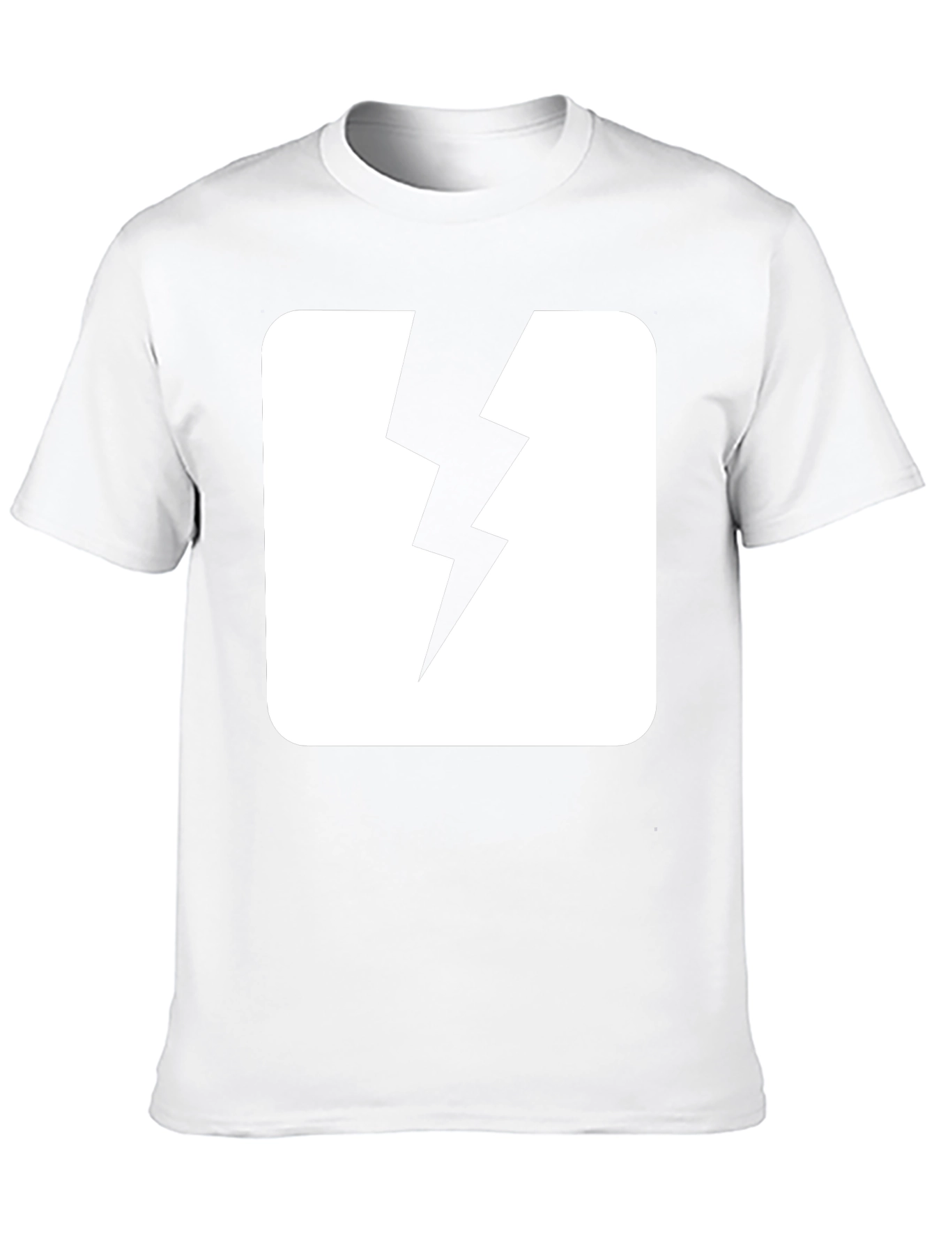 Black T-Shirt with Lightning Bolt Design