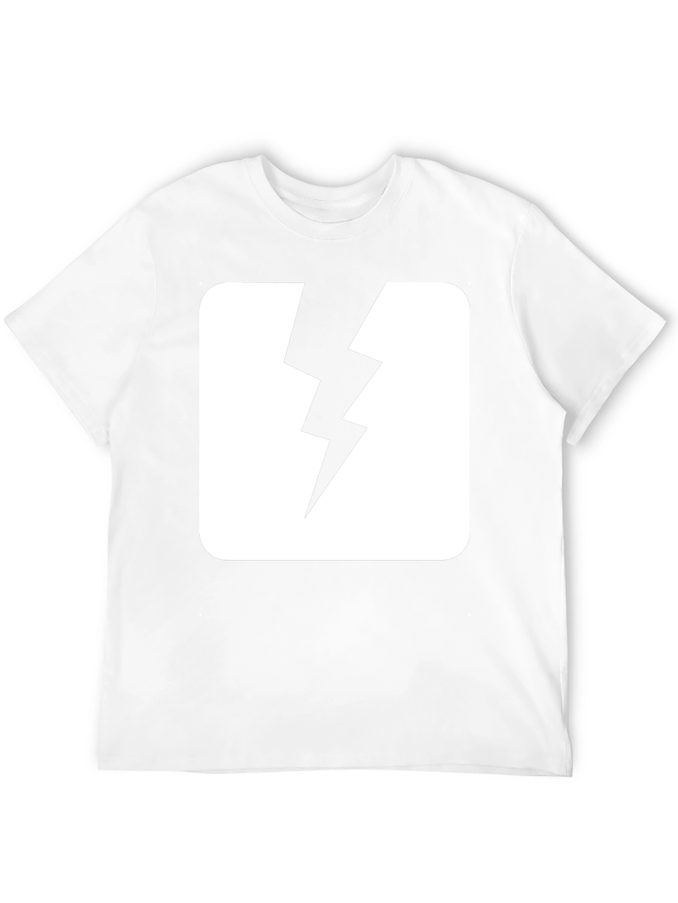 Black T-Shirt with Lightning Bolt Design
