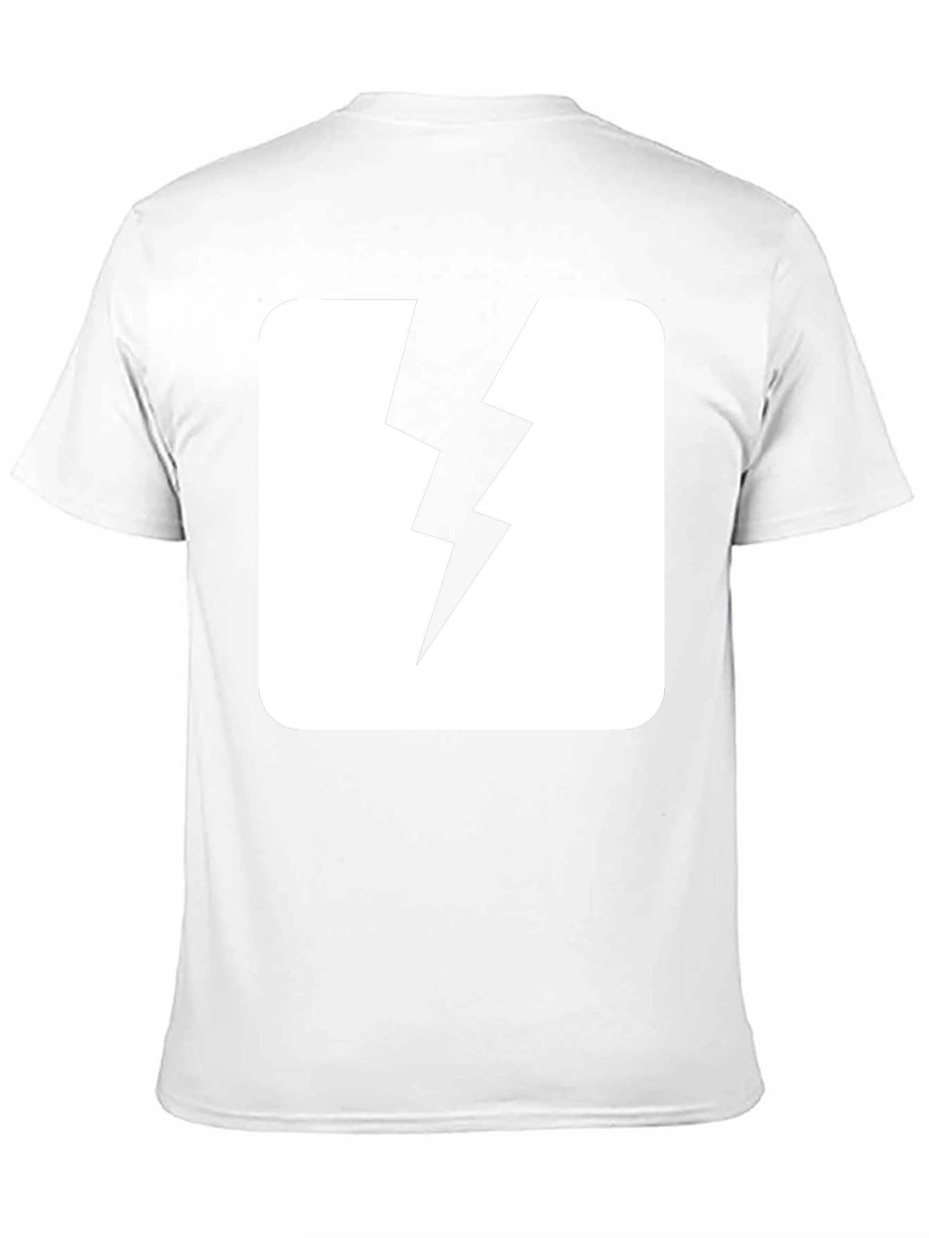 Black T-Shirt with Lightning Bolt Design
