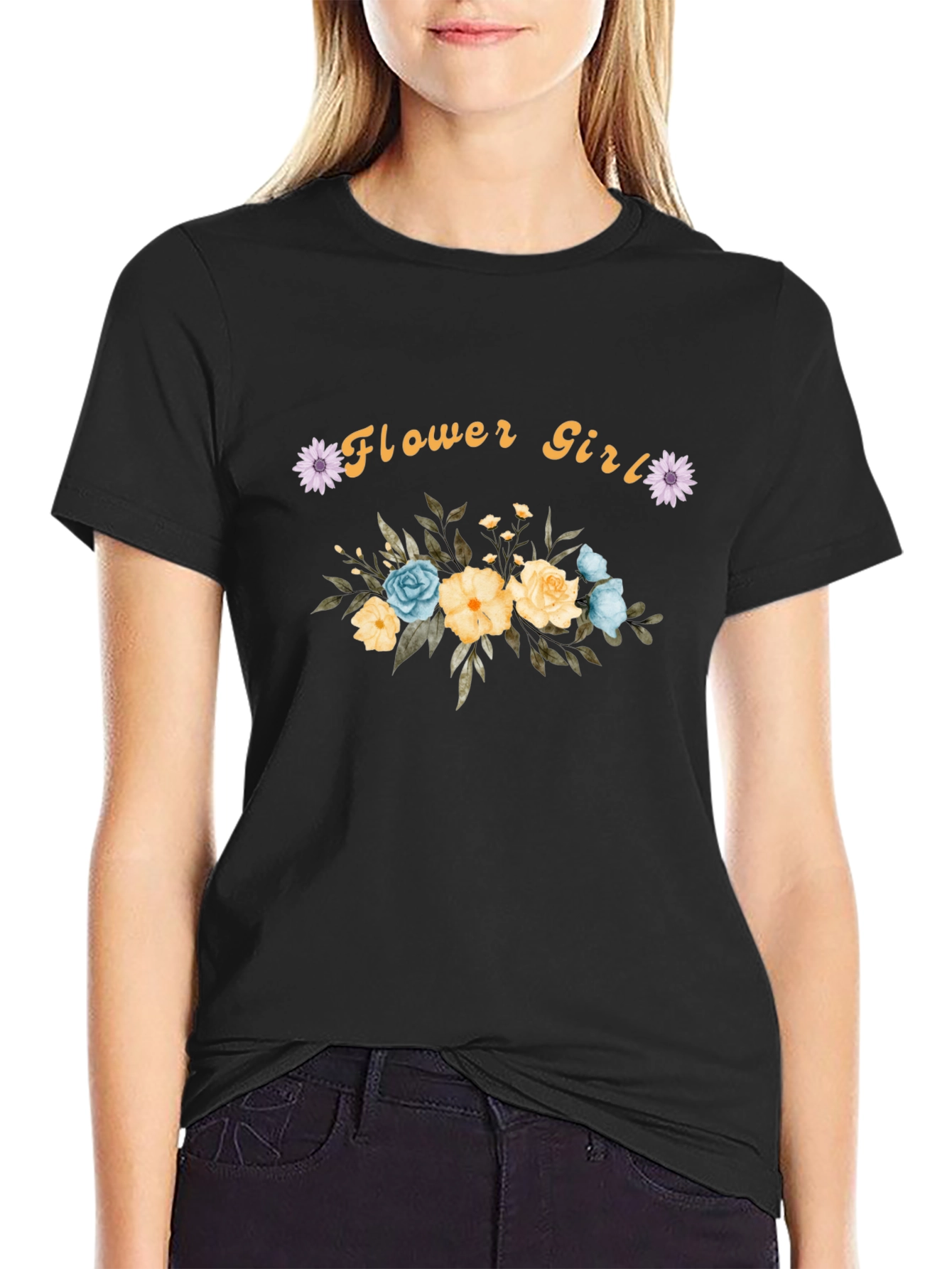 Flower Girl Floral Graphic Tee