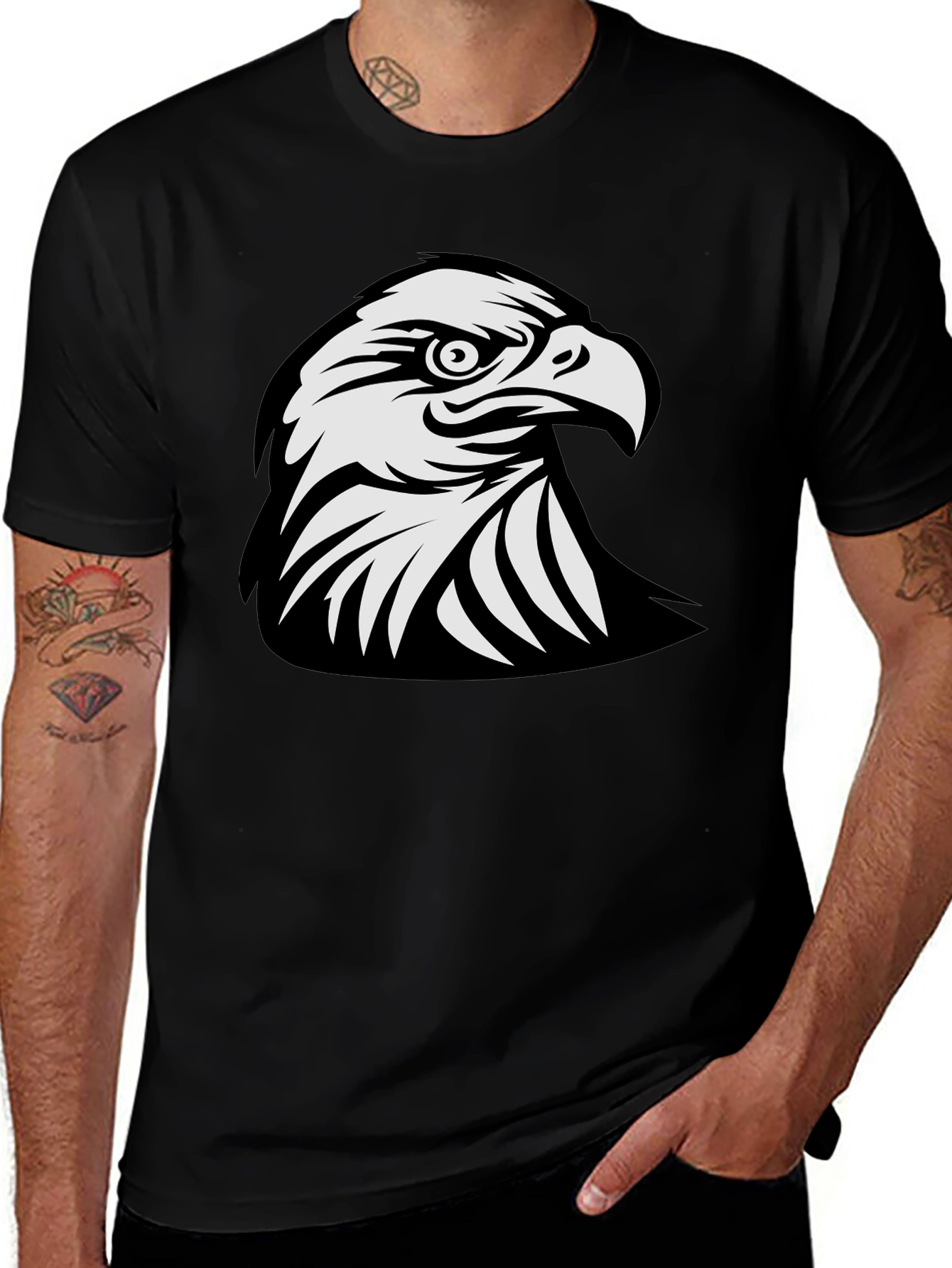 Black Eagle Graphic T-Shirt - Bold & Stylish