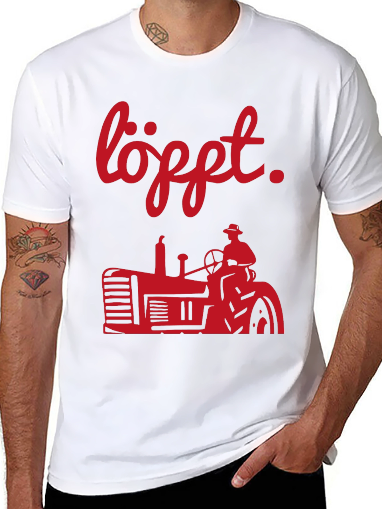 Lofft Tractor T-Shirt - Mens Black Tee