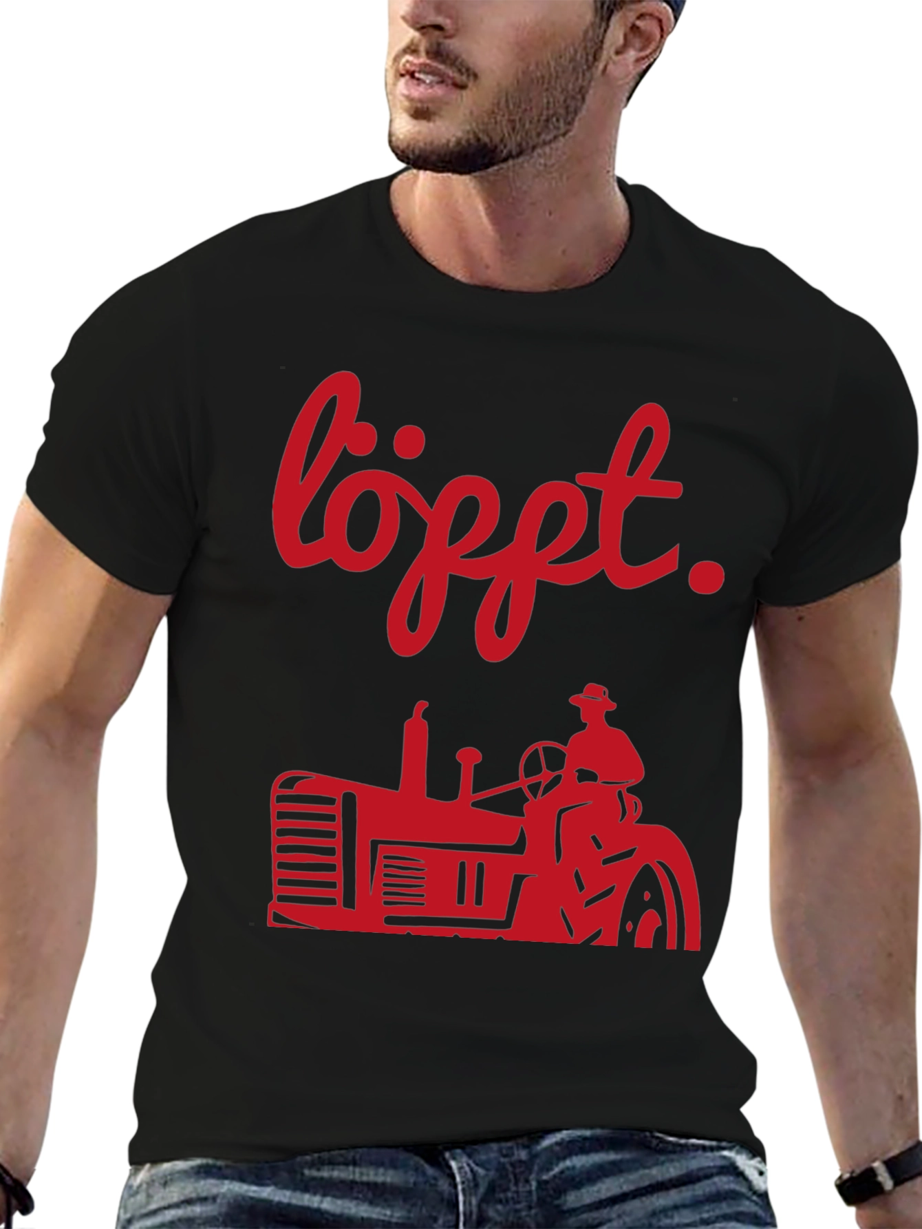 Lofft Tractor T-Shirt - Mens Black Tee