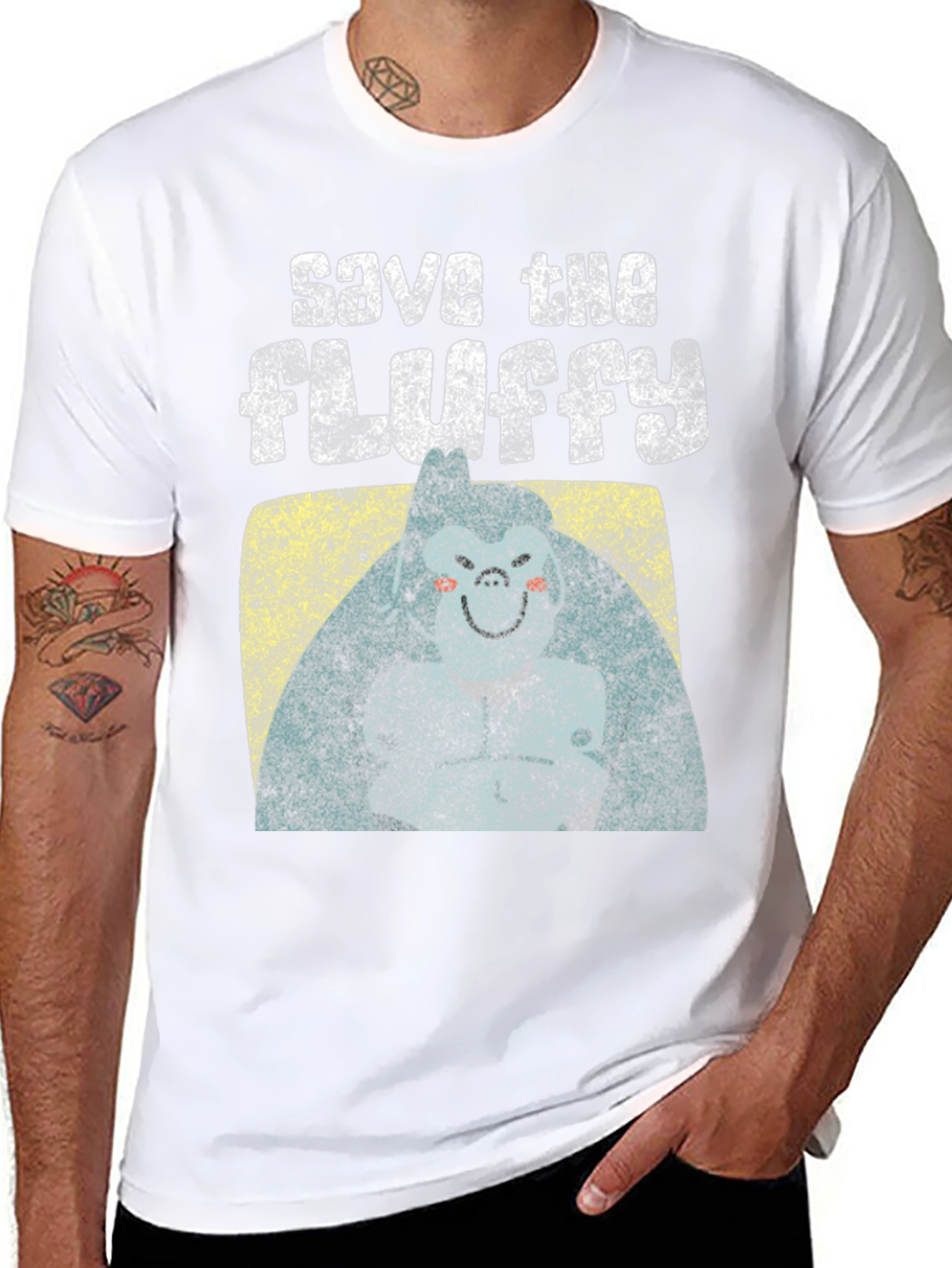 Save The Fluffy Graphic T-Shirt - Comfort Fit