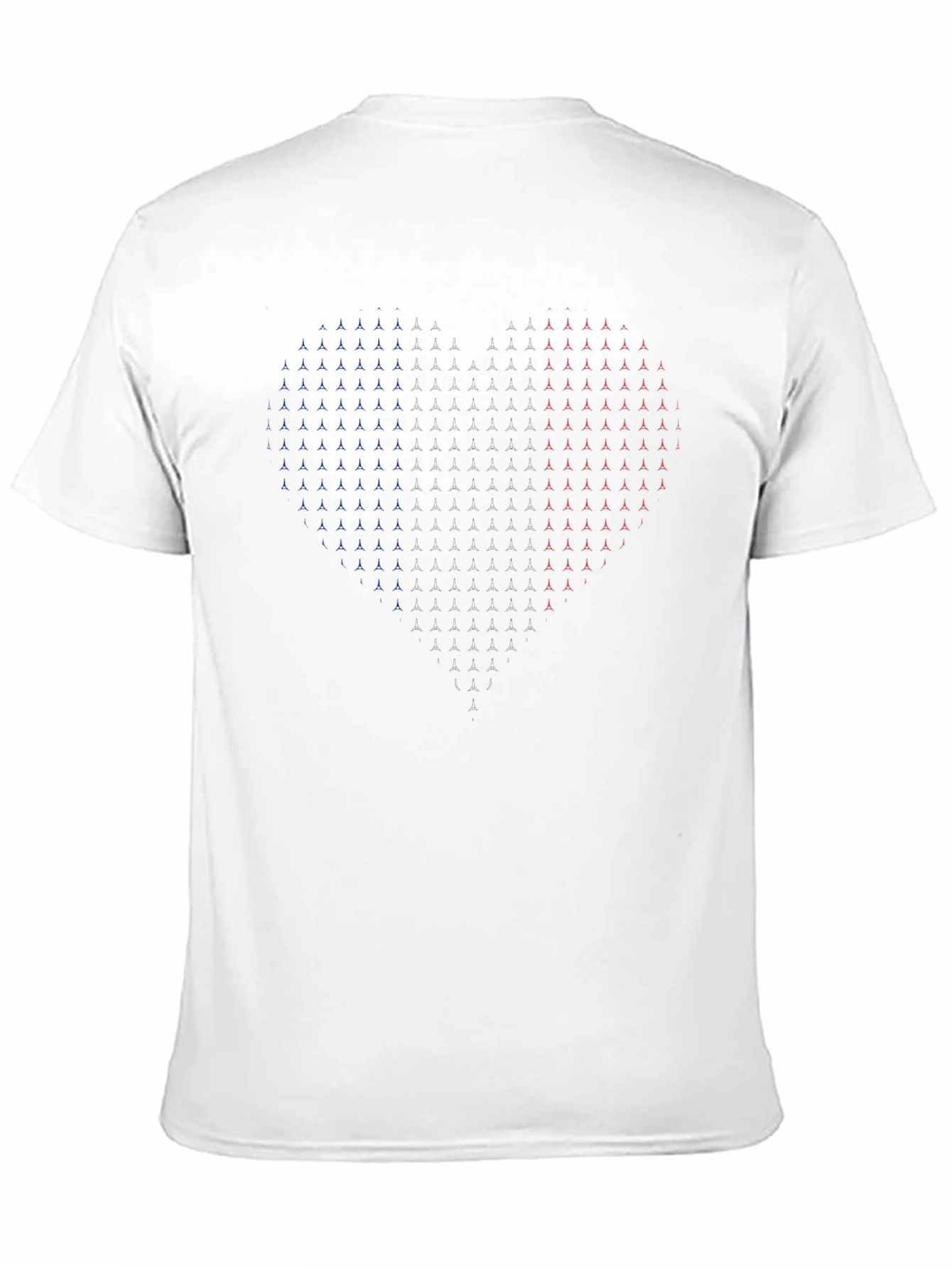 Patriotic Heart Design Mens Black T-Shirt