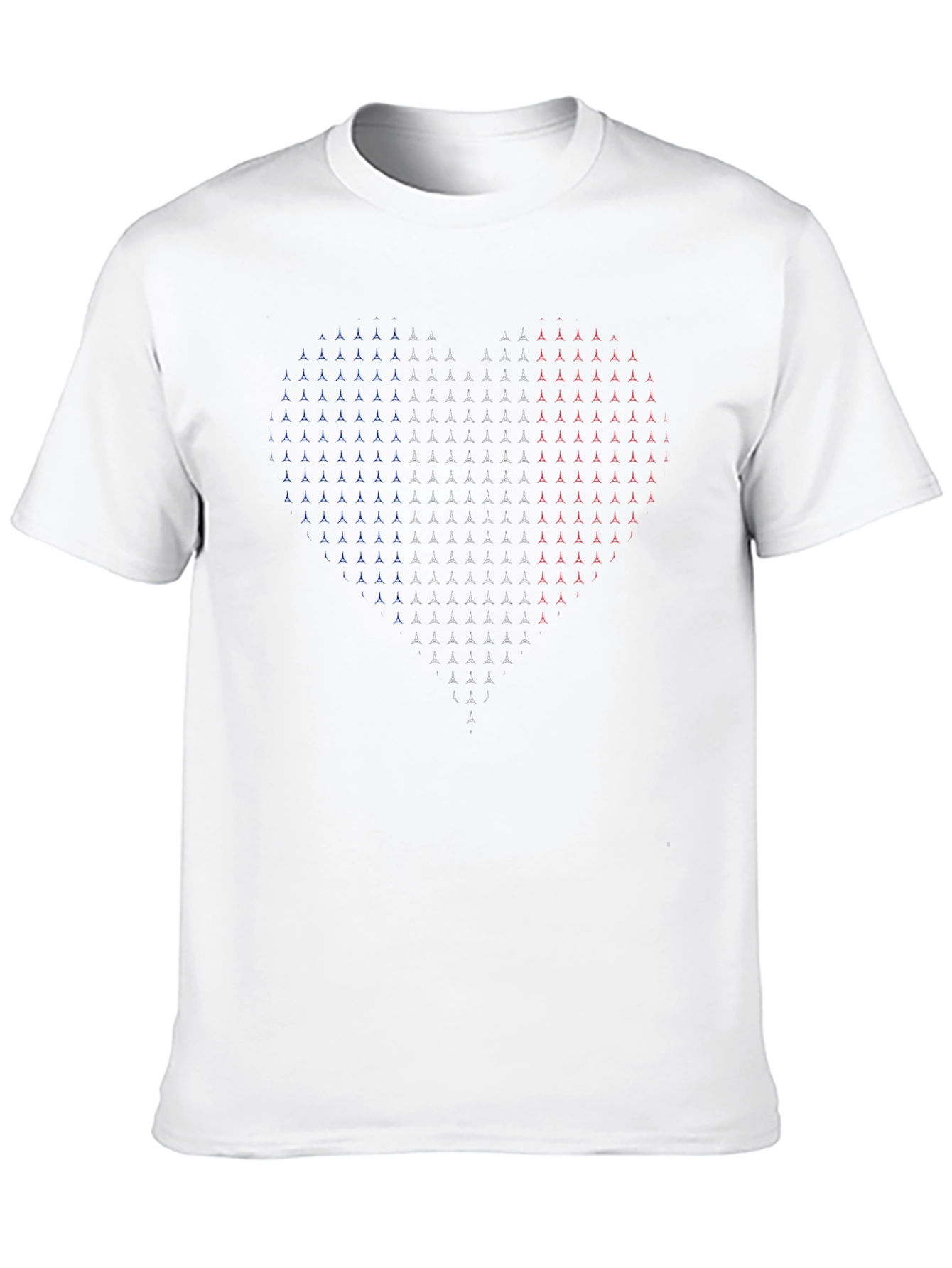 Patriotic Heart Design Mens Black T-Shirt