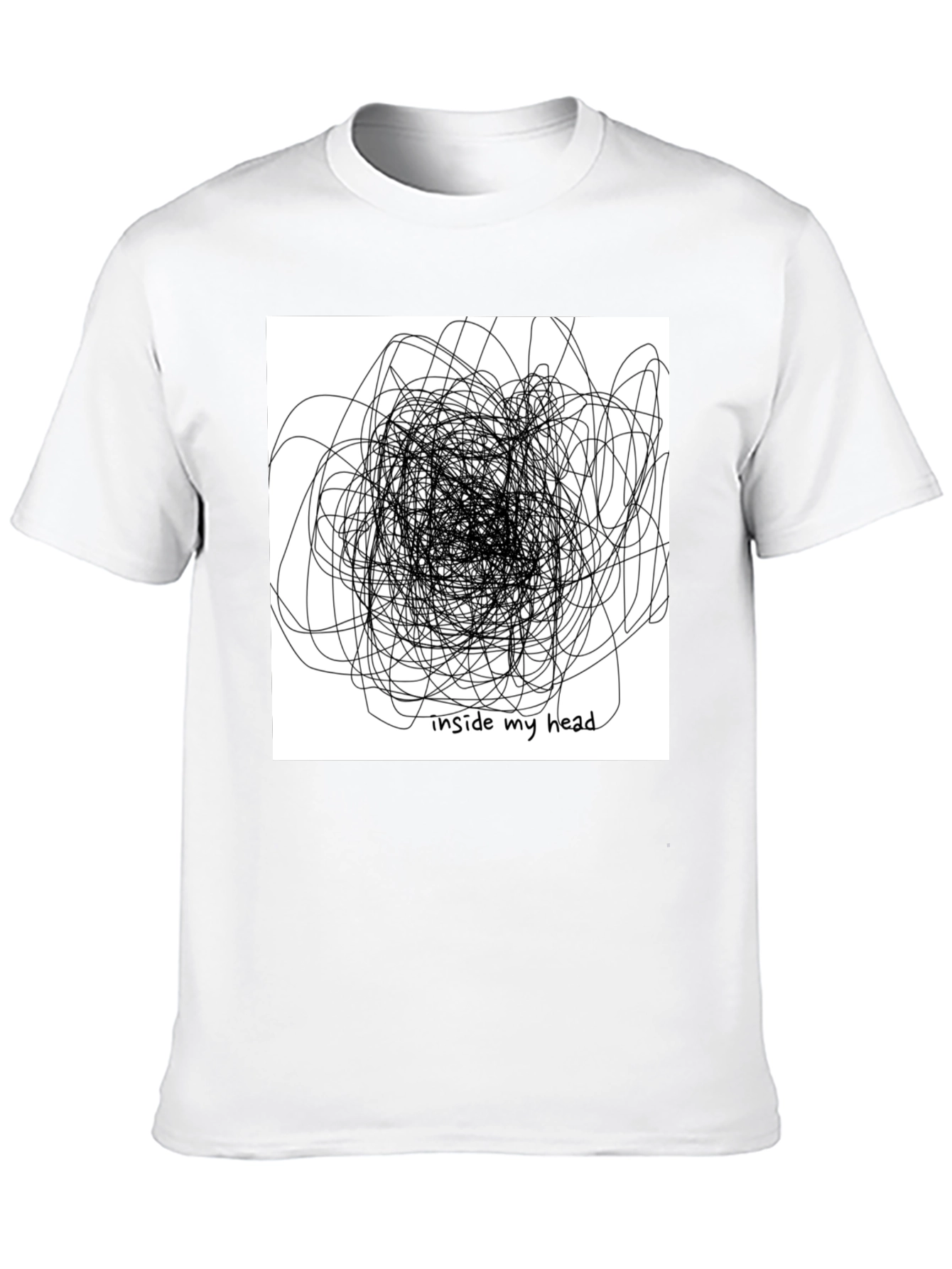 Inside My Head Graphic Tee - Black Cotton T-Shirt