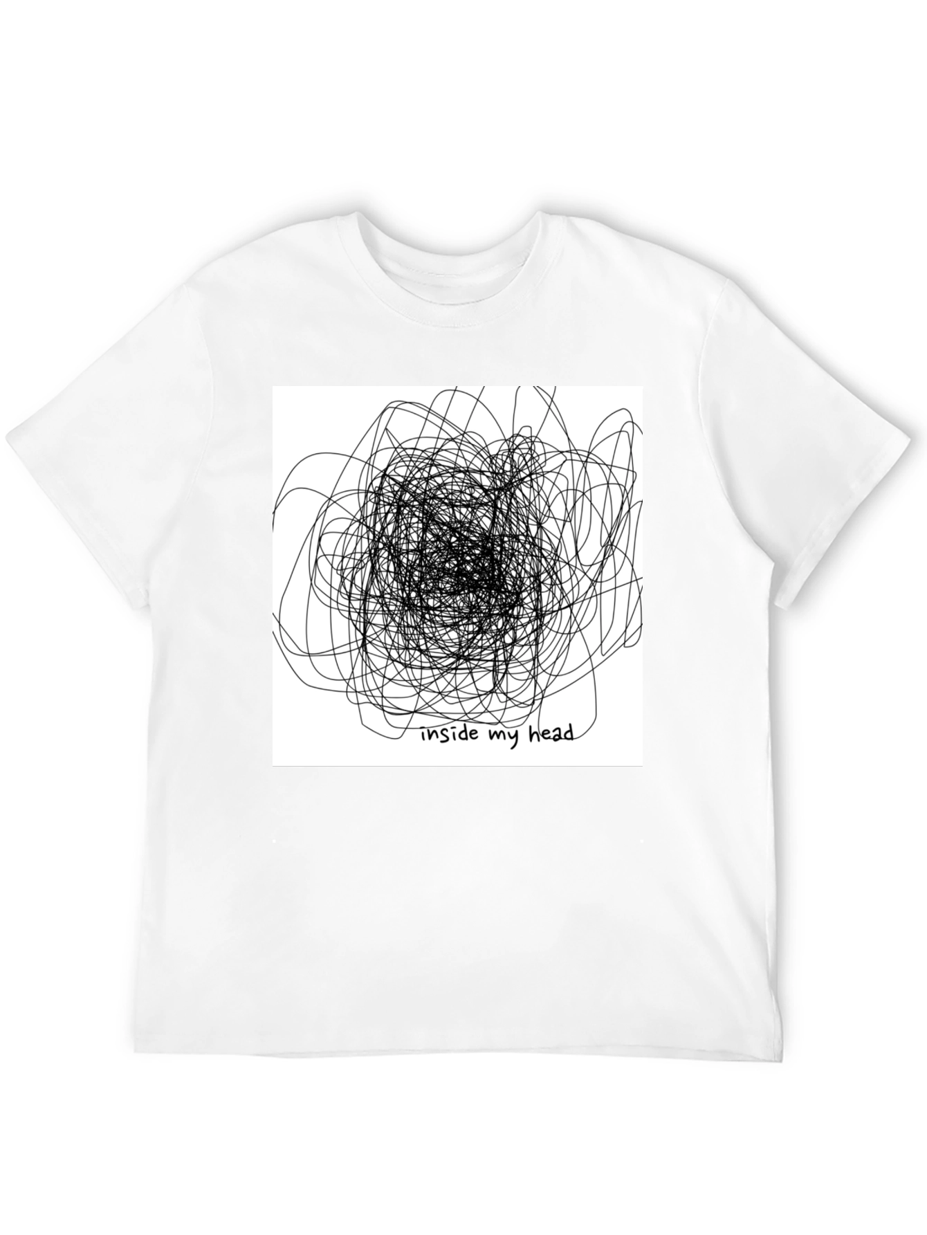 Inside My Head Graphic Tee - Black Cotton T-Shirt