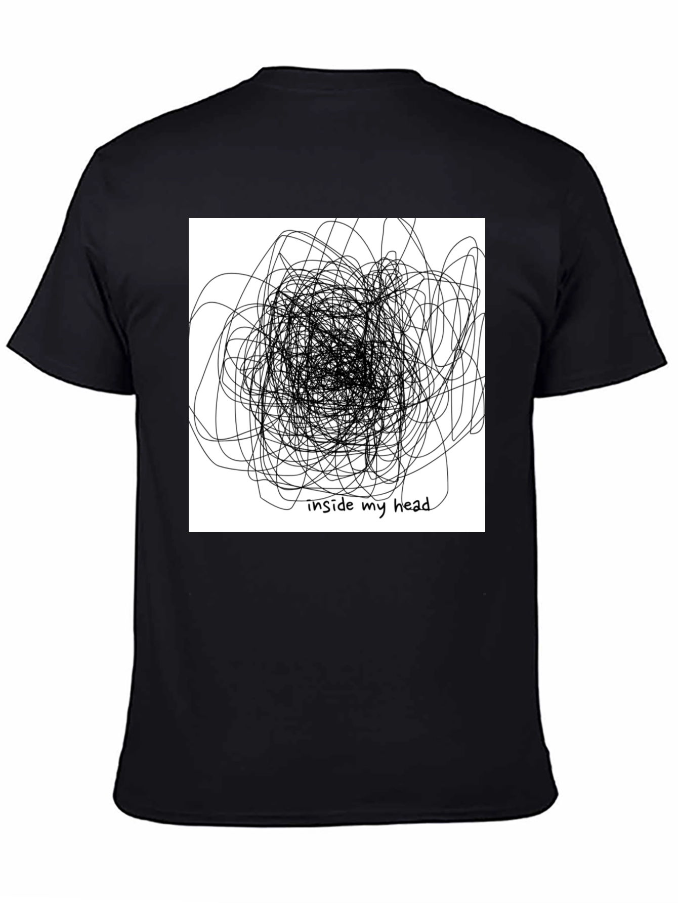 Inside My Head Graphic Tee - Black Cotton T-Shirt